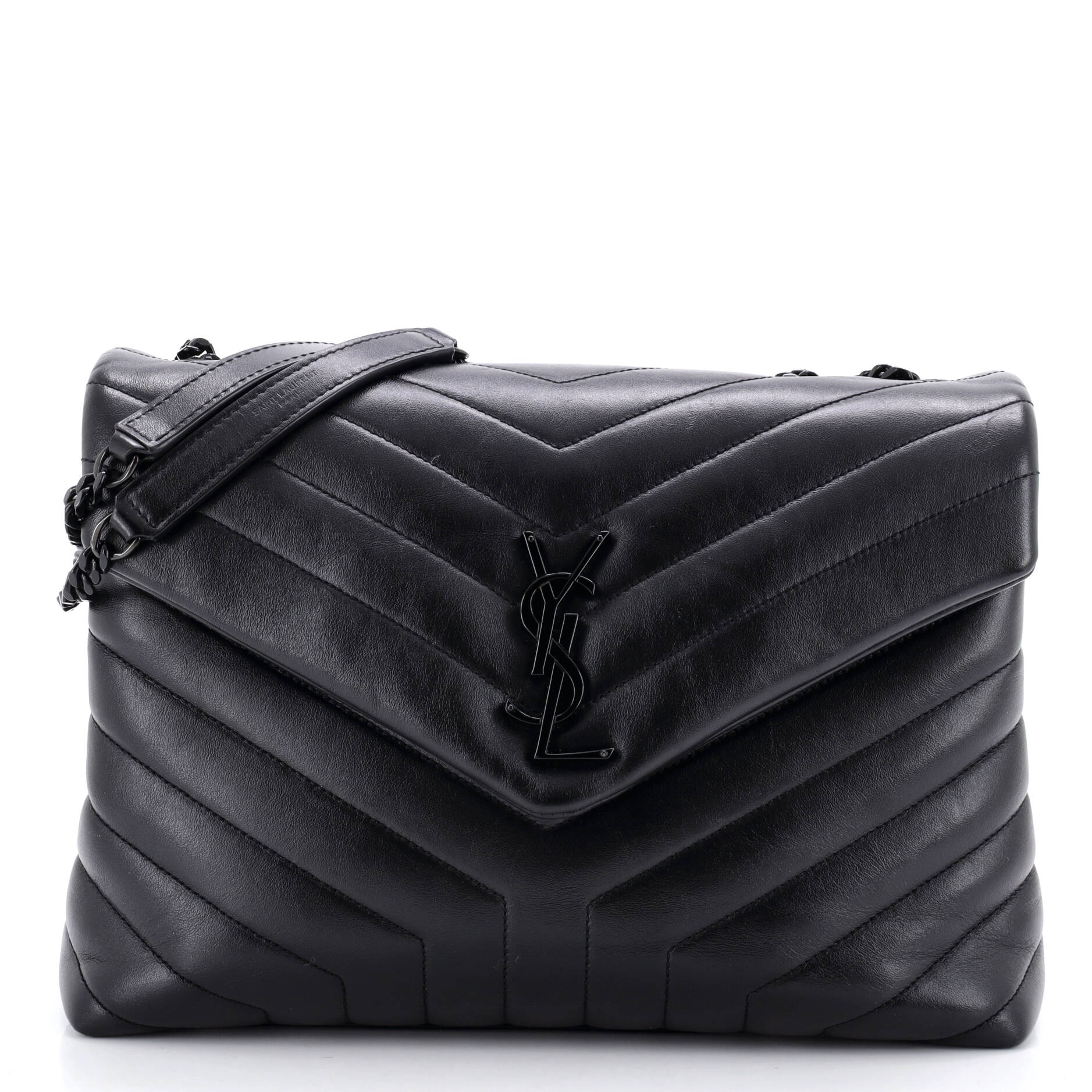 Loulou Shoulder Bag Matelasse Chevron Leather Large