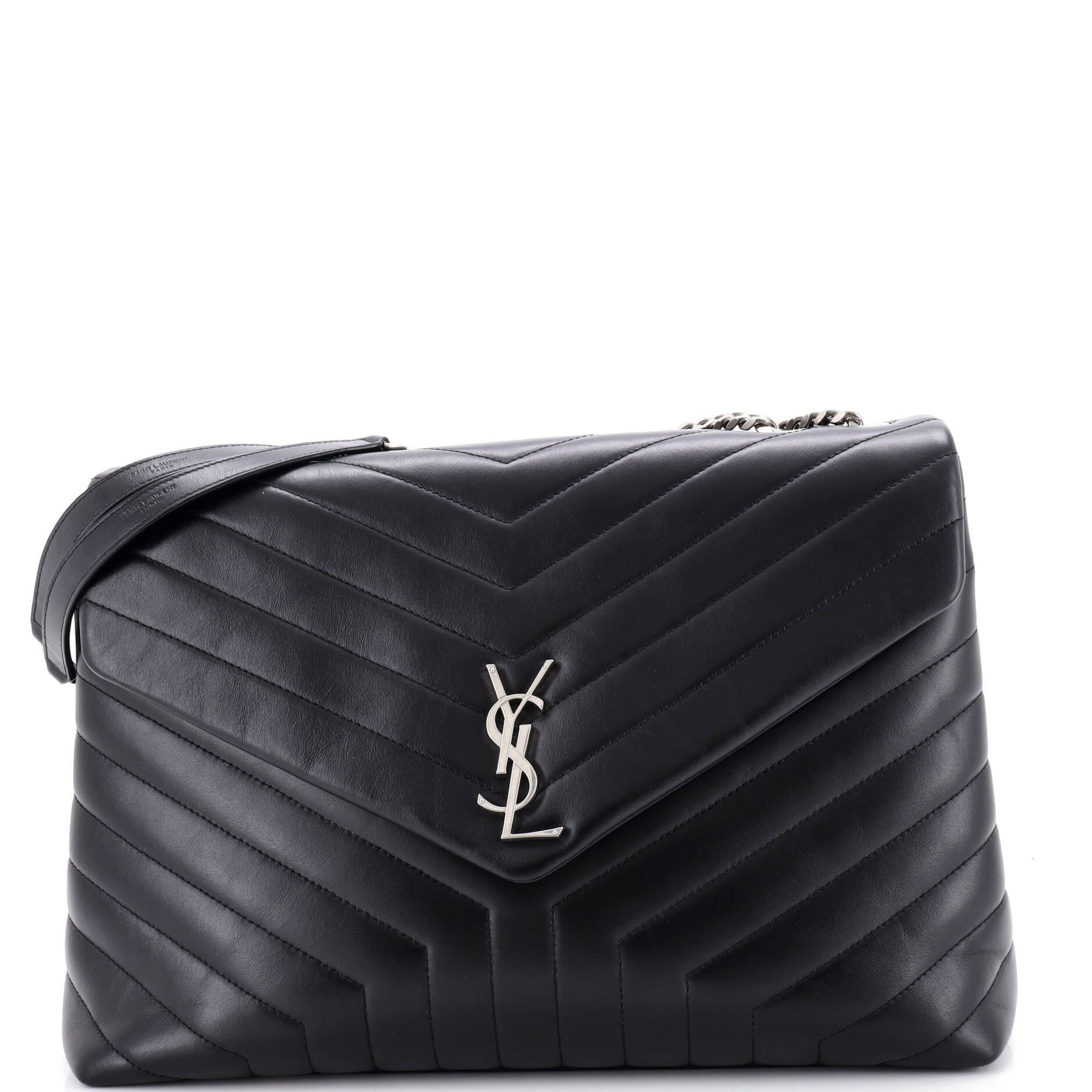 Loulou Shoulder Bag Matelasse Chevron Leather Large