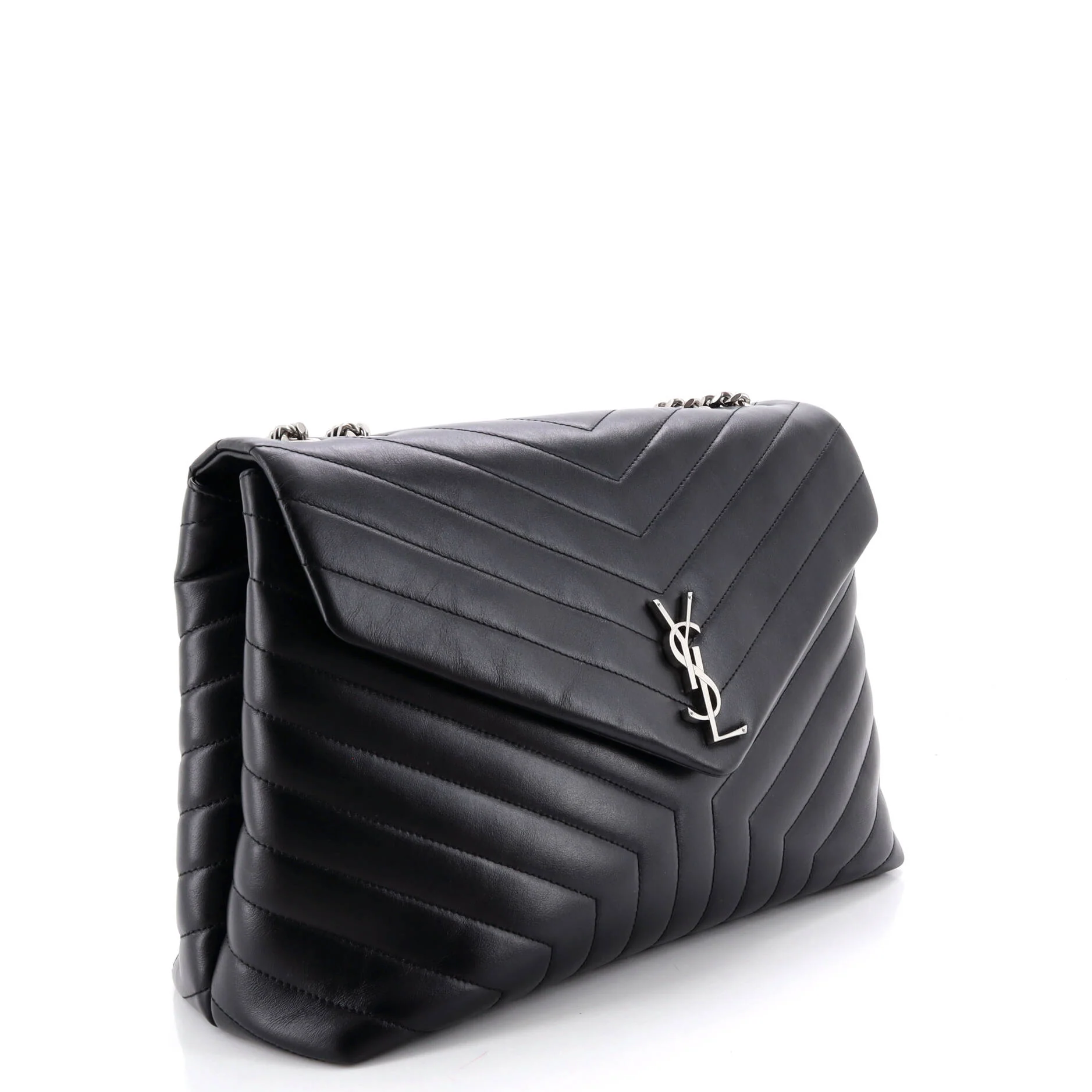 Loulou Shoulder Bag Matelasse Chevron Leather Large - Image 2