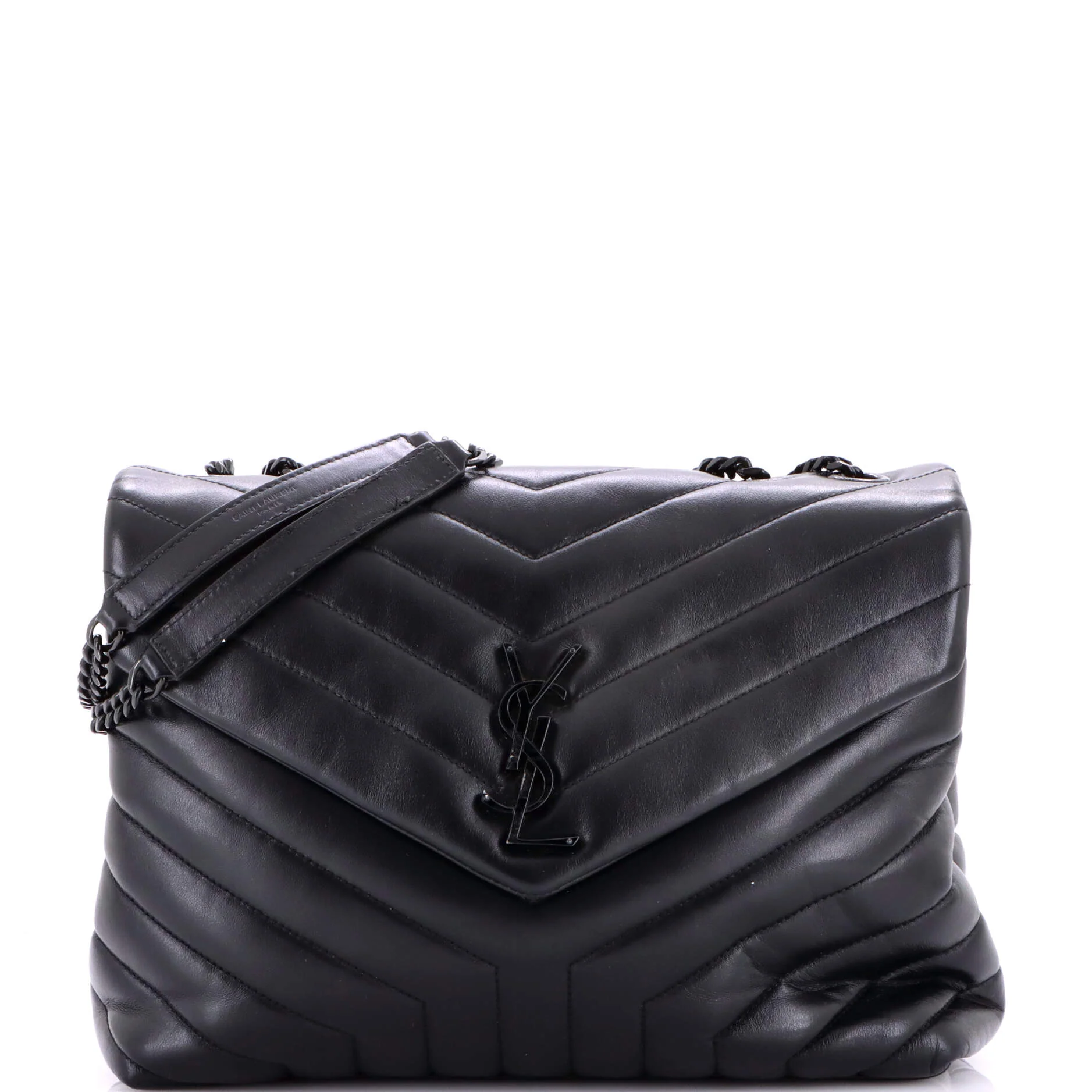 Loulou Shoulder Bag Matelasse Chevron Leather Medium