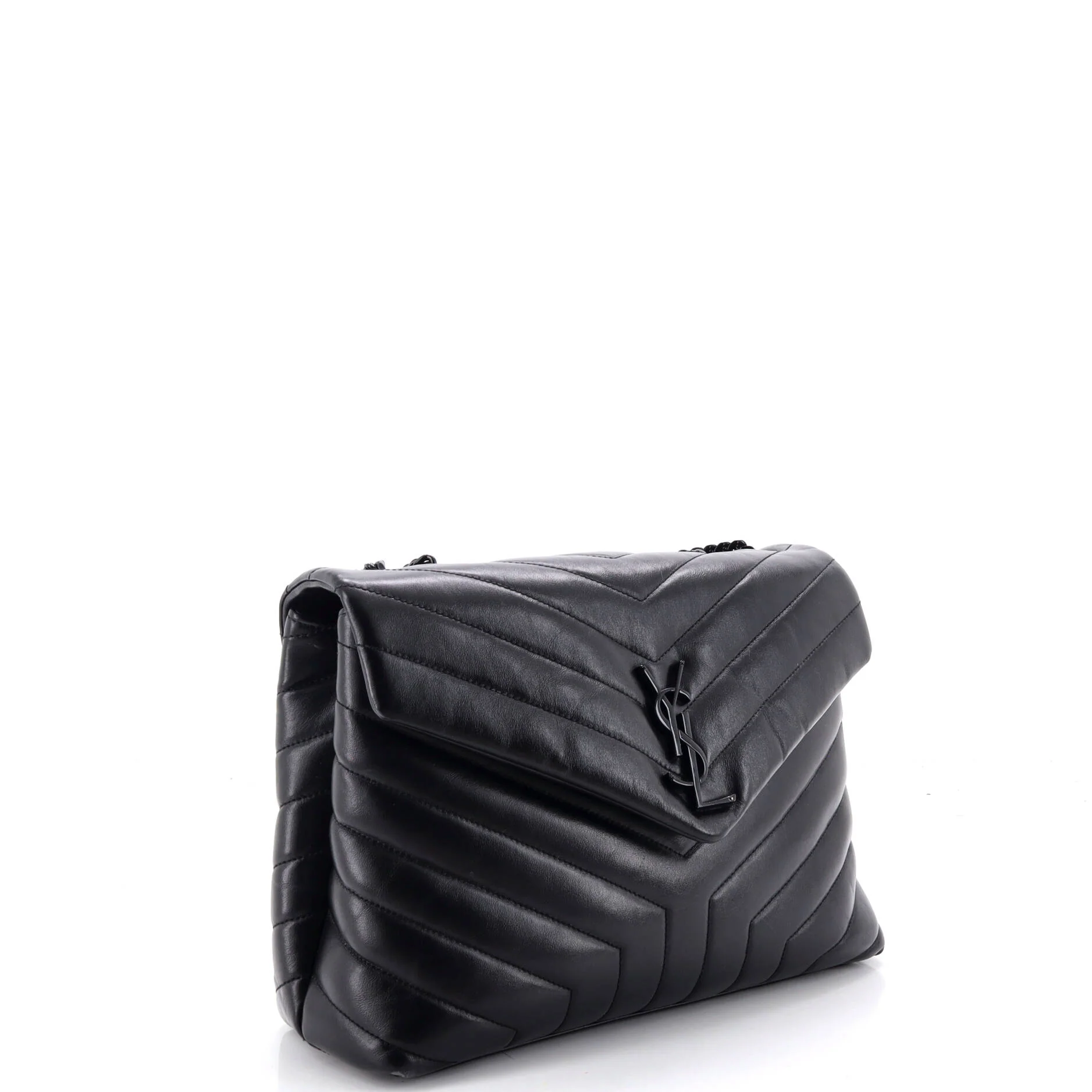Loulou Shoulder Bag Matelasse Chevron Leather Medium - Image 2