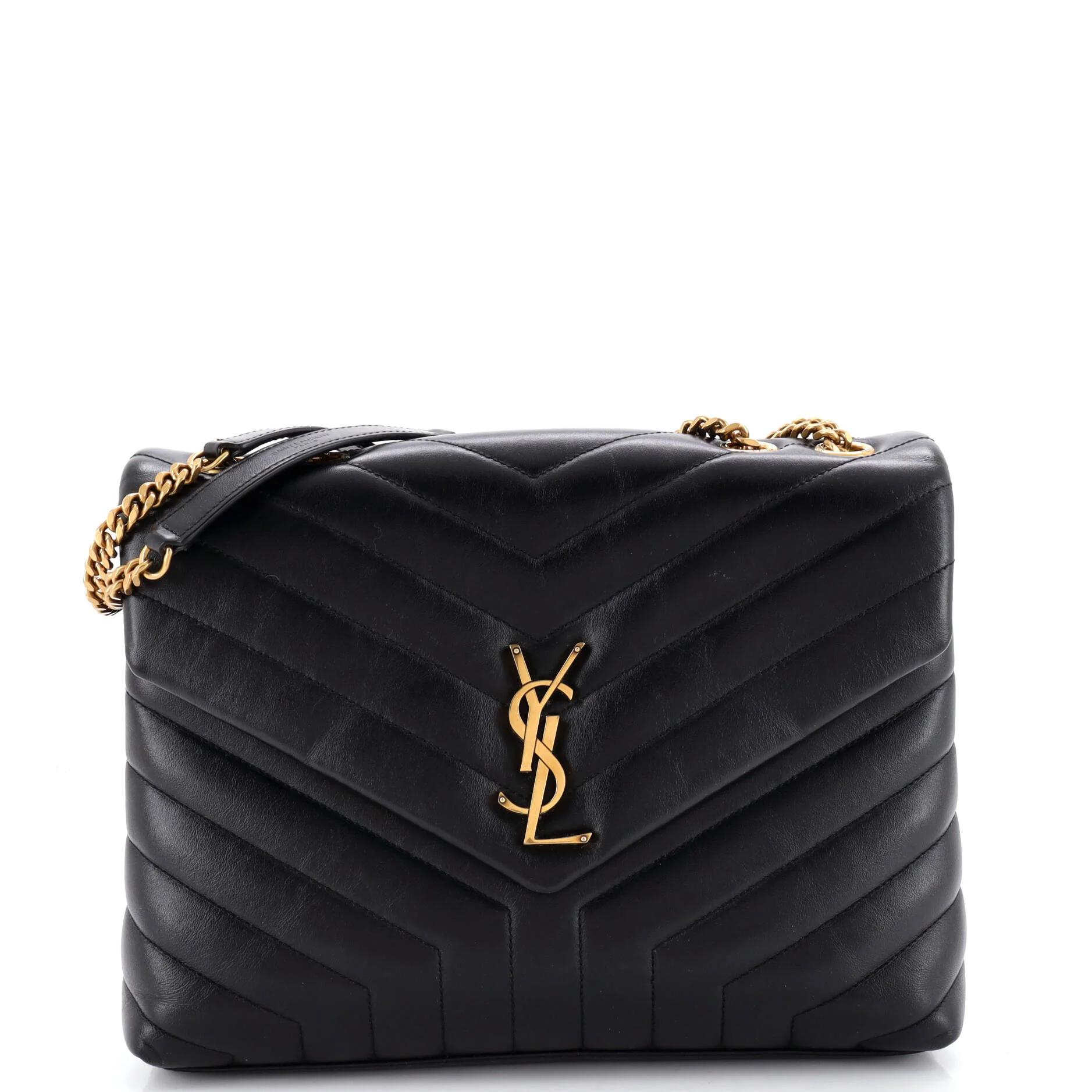 Loulou Shoulder Bag Matelasse Chevron Leather Medium