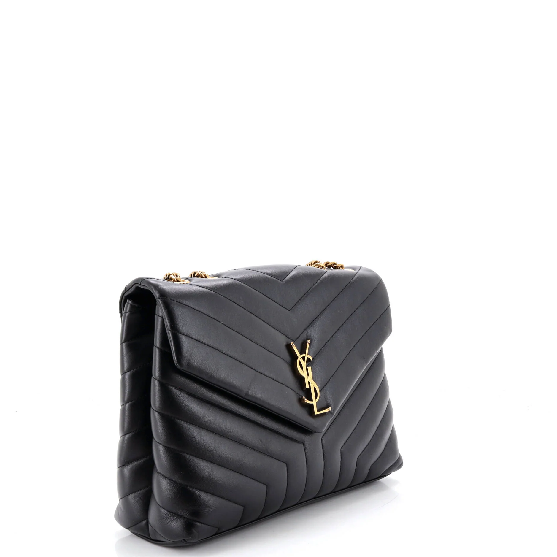 Loulou Shoulder Bag Matelasse Chevron Leather Medium - Image 2