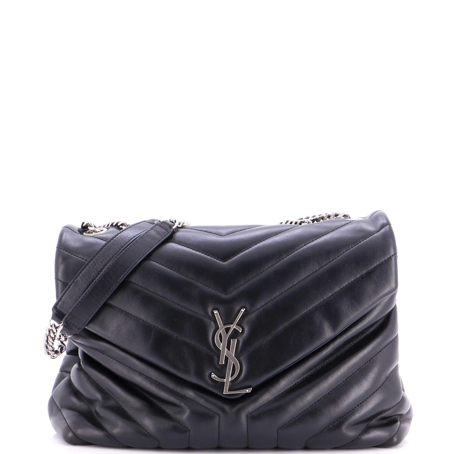 Loulou Shoulder Bag Matelasse Chevron Leather Medium