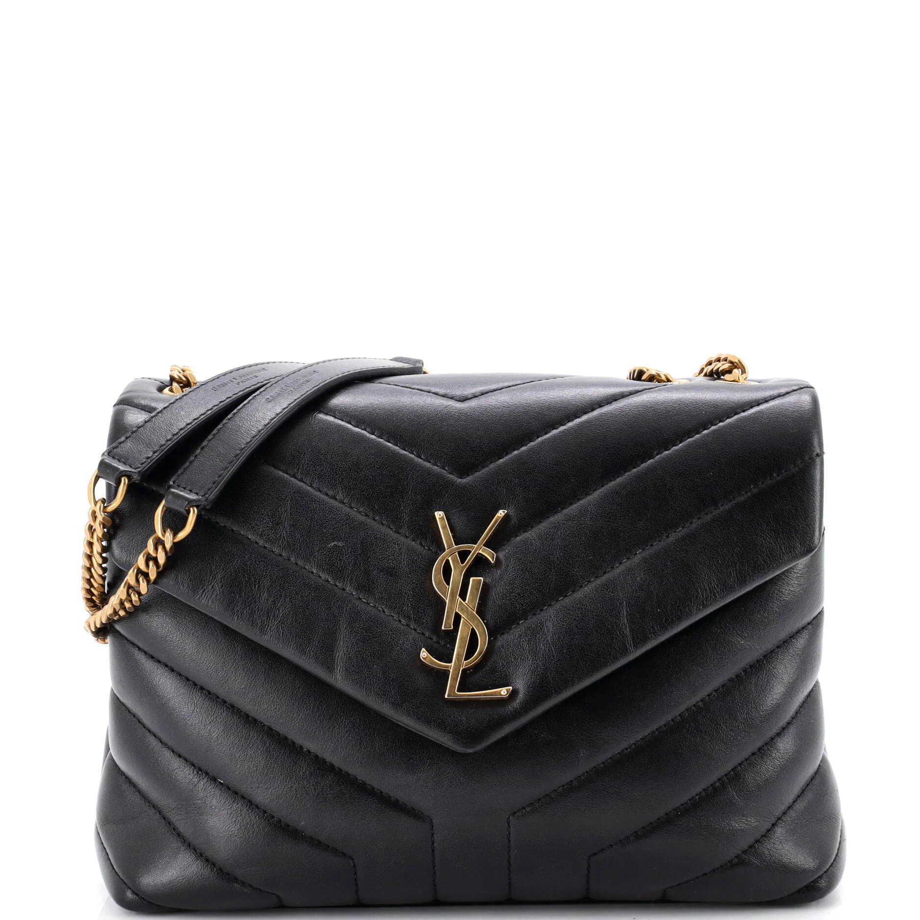 Loulou Shoulder Bag Matelasse Chevron Leather Small