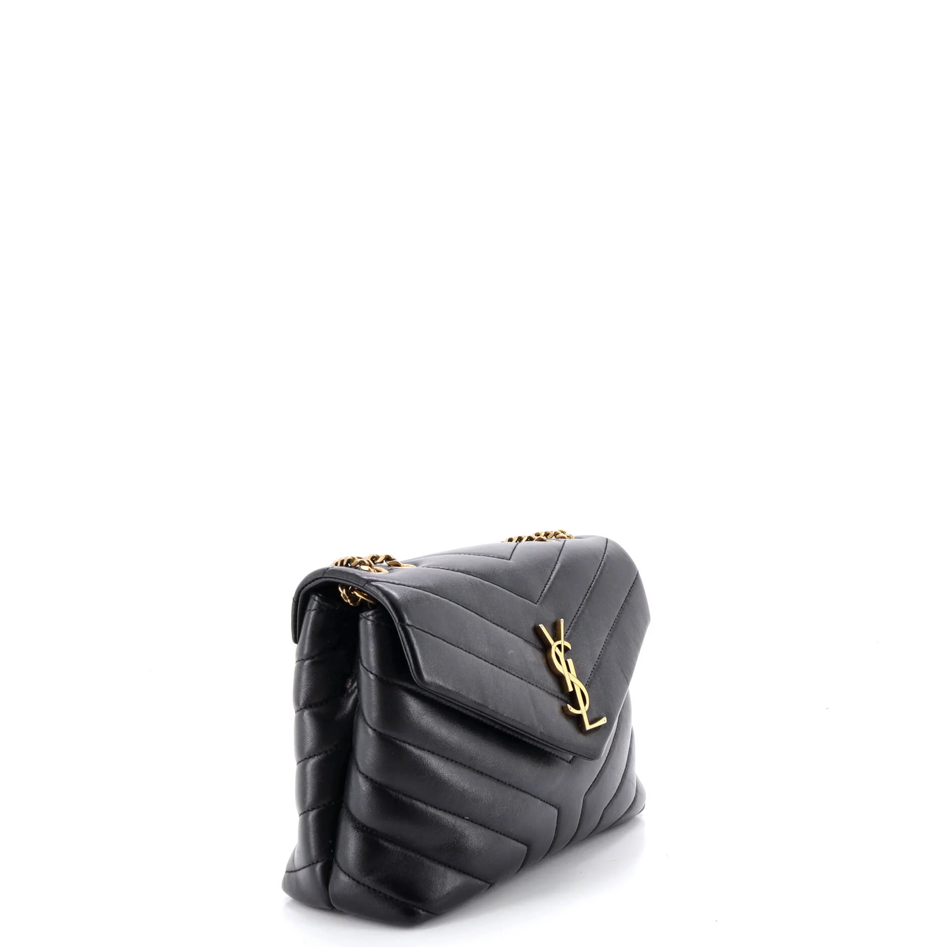Loulou Shoulder Bag Matelasse Chevron Leather Small - Image 2