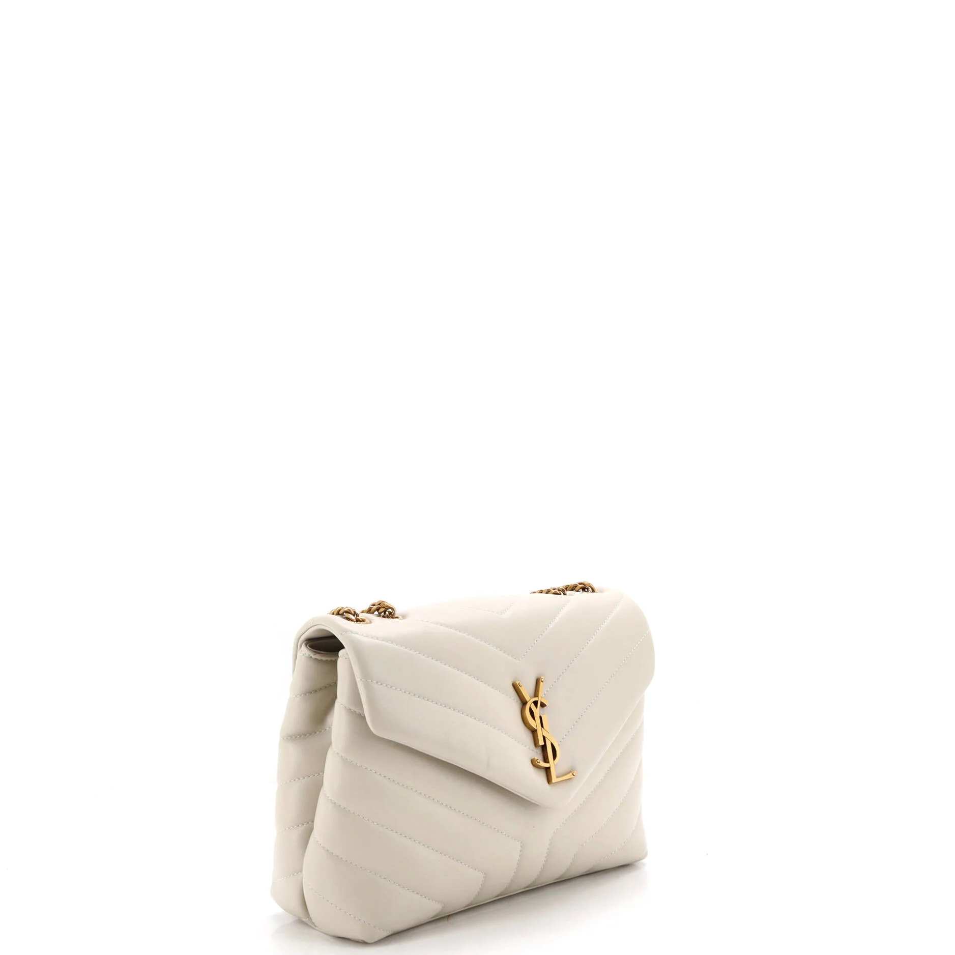 Loulou Shoulder Bag Matelasse Chevron Leather Small - Image 2