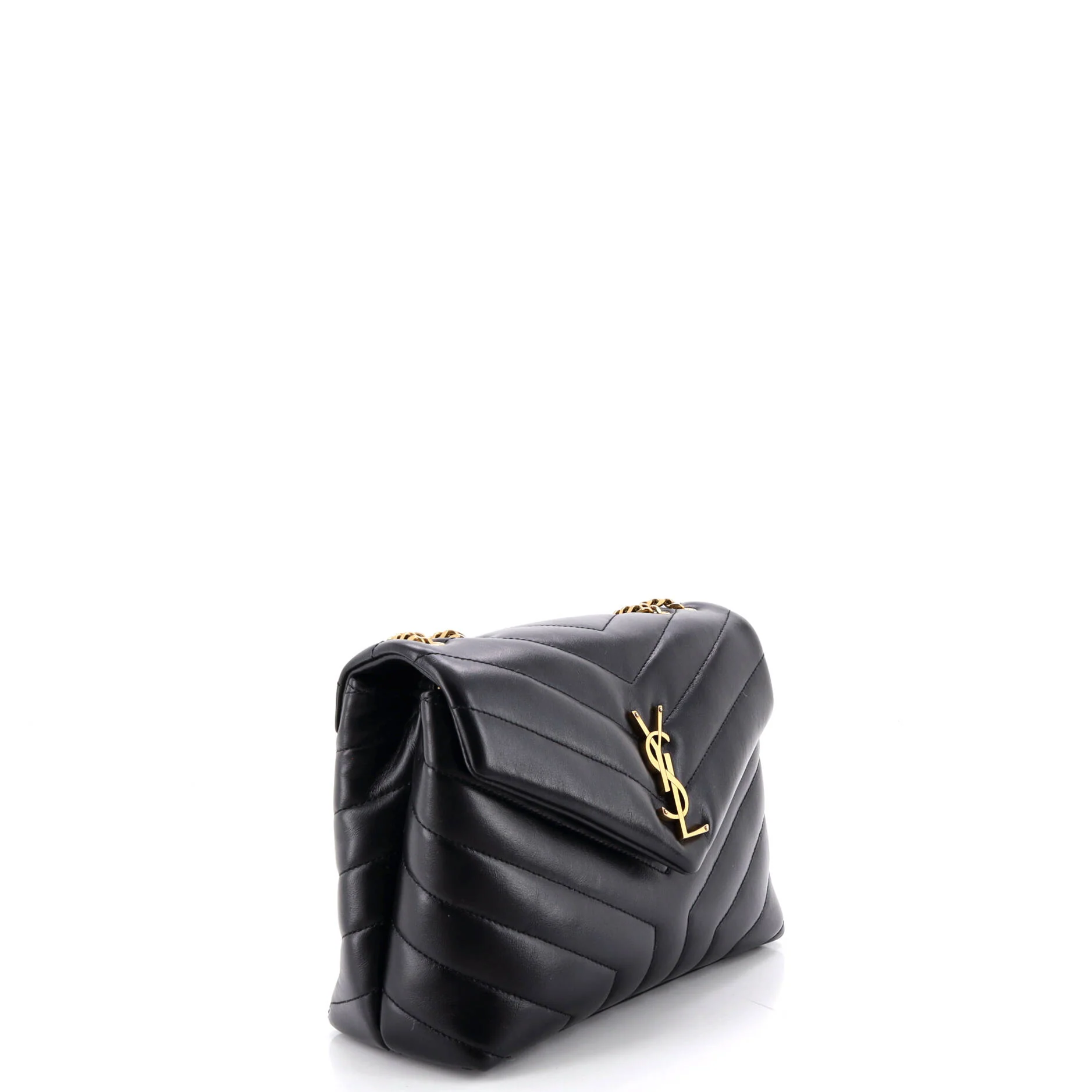 Loulou Shoulder Bag Matelasse Chevron Leather Small - Image 2