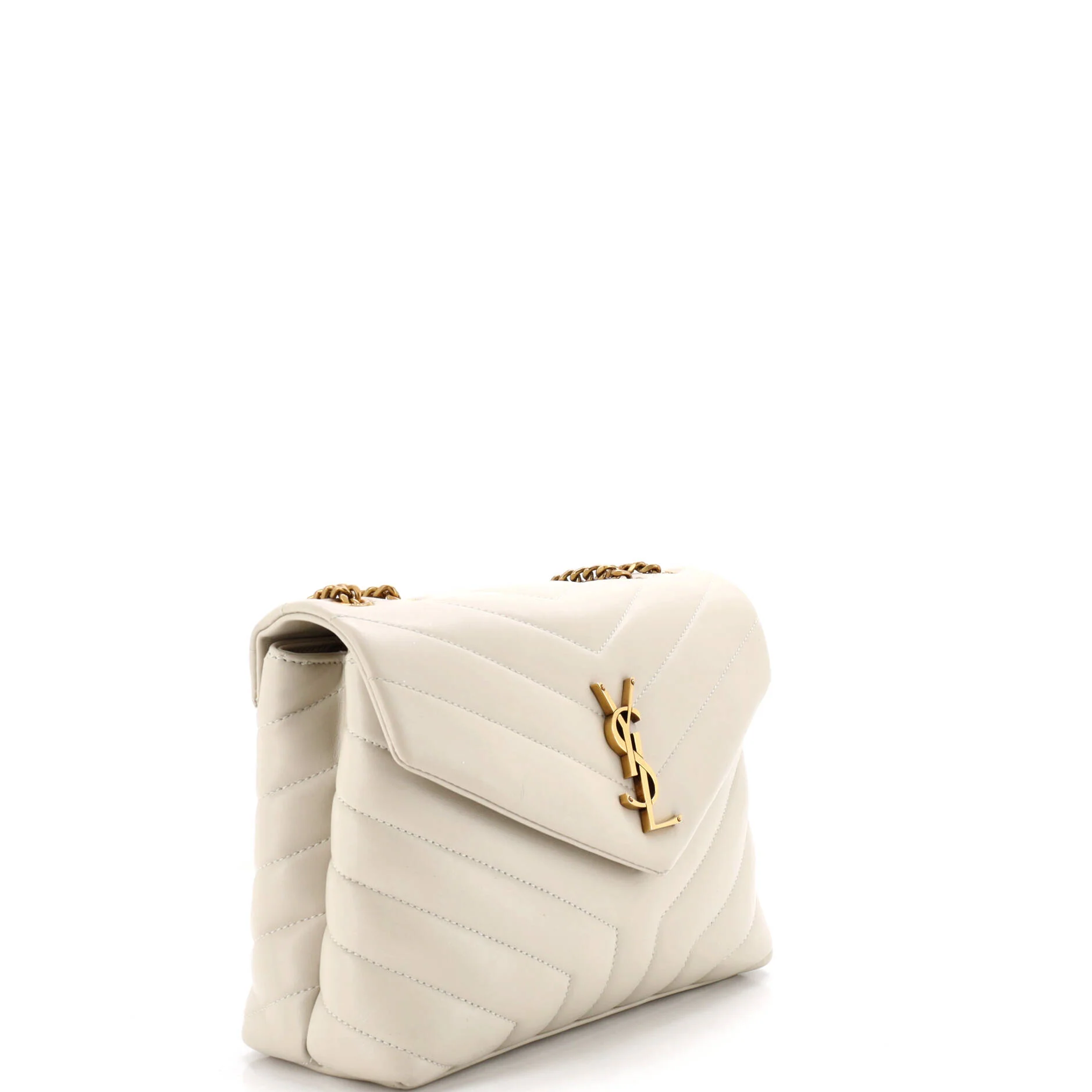 Loulou Shoulder Bag Matelasse Chevron Leather Small - Image 2