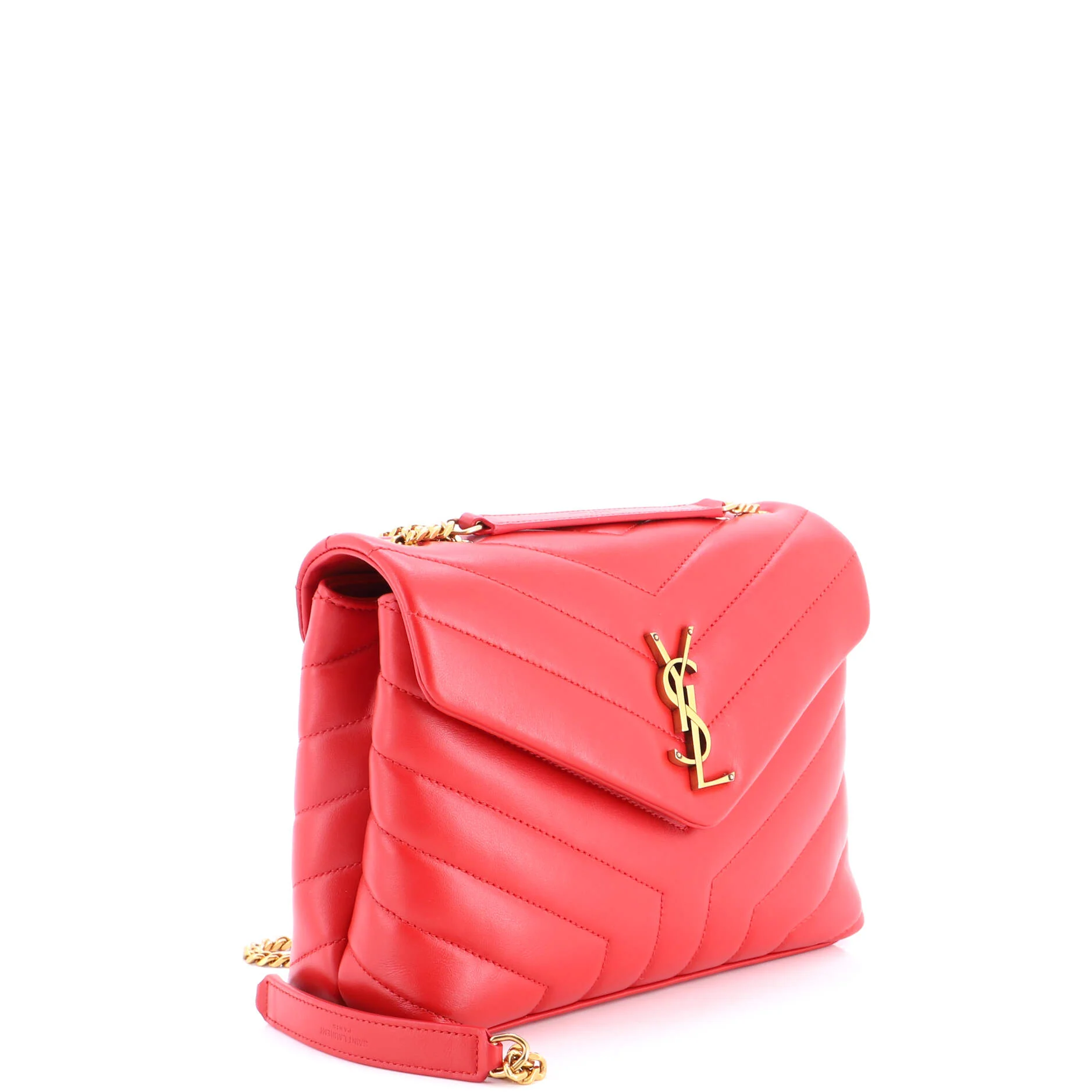 Loulou Shoulder Bag Matelasse Chevron Leather Small - Image 2