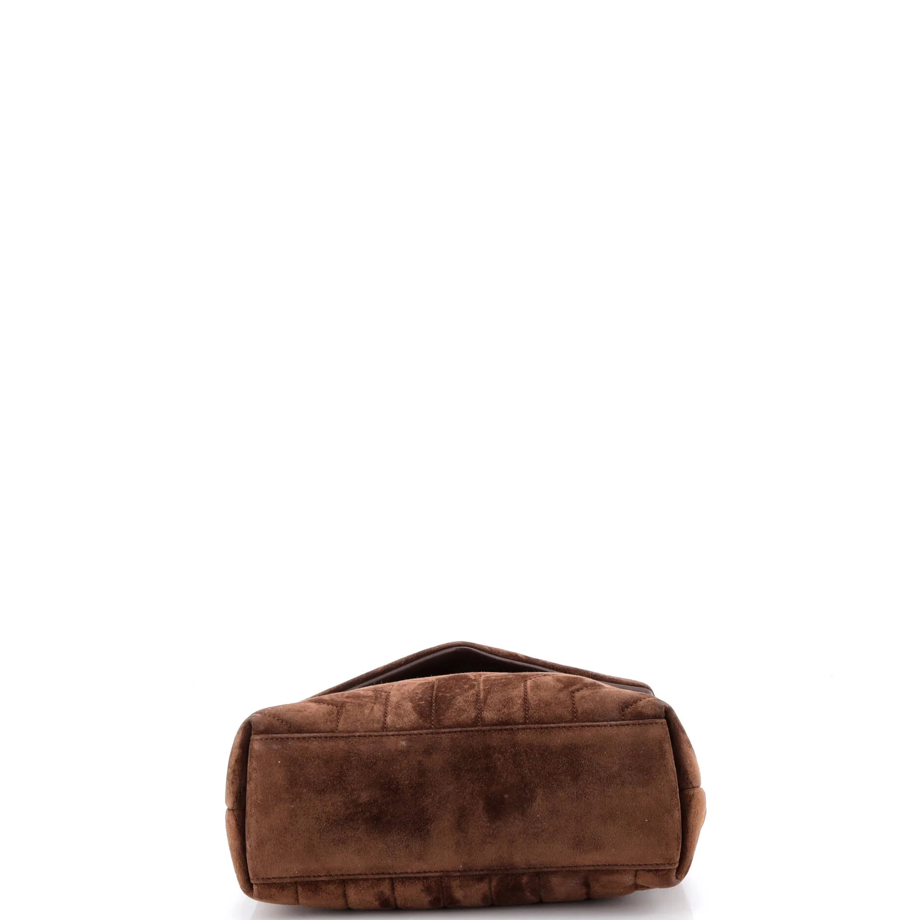 Loulou Shoulder Bag Matelasse Chevron Suede Small - Image 4