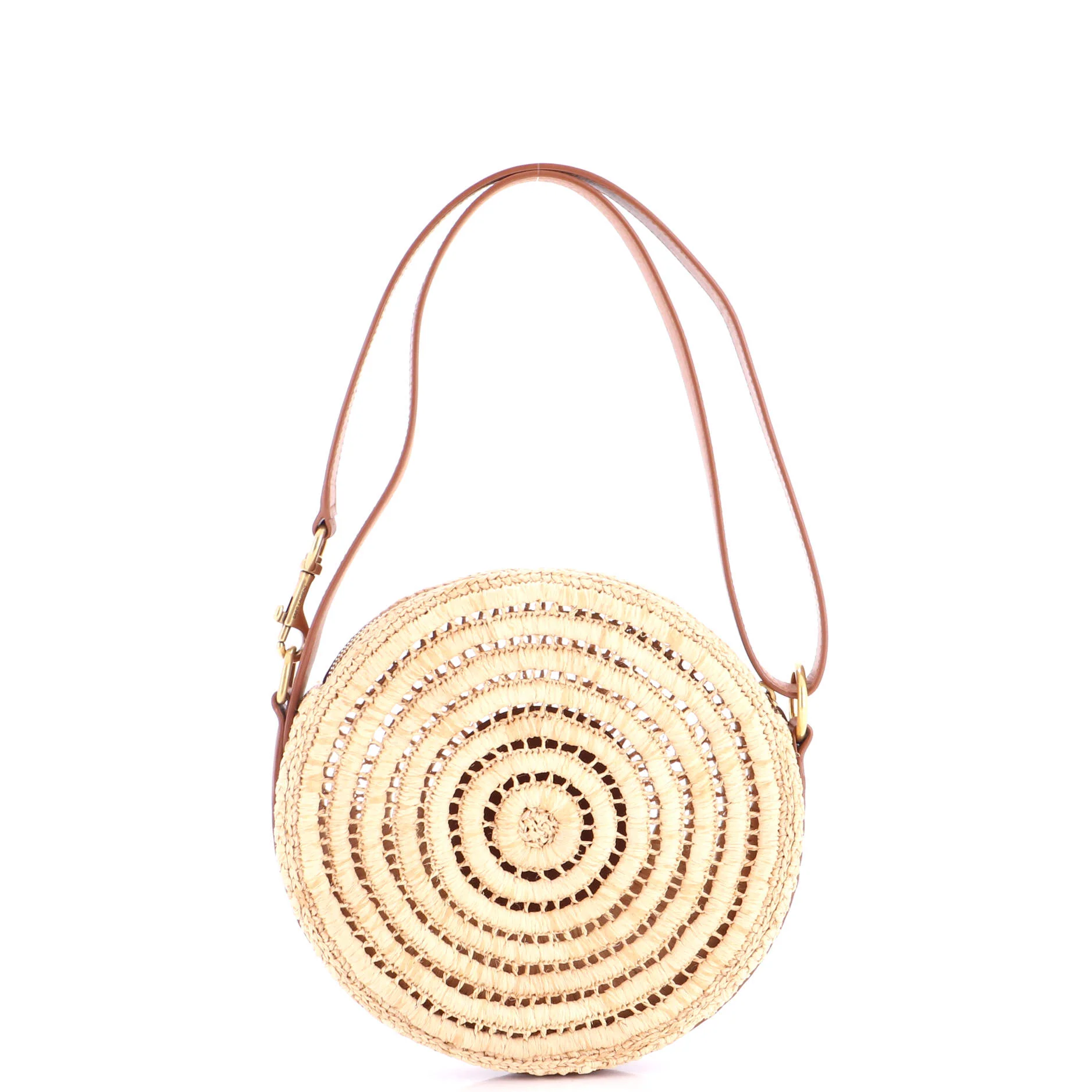 Monogram Round Camera Bag Raffia - Image 3