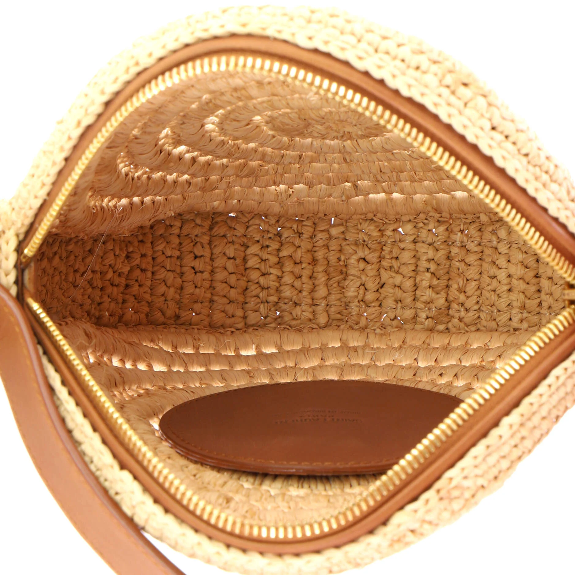 Monogram Round Camera Bag Raffia - Image 5