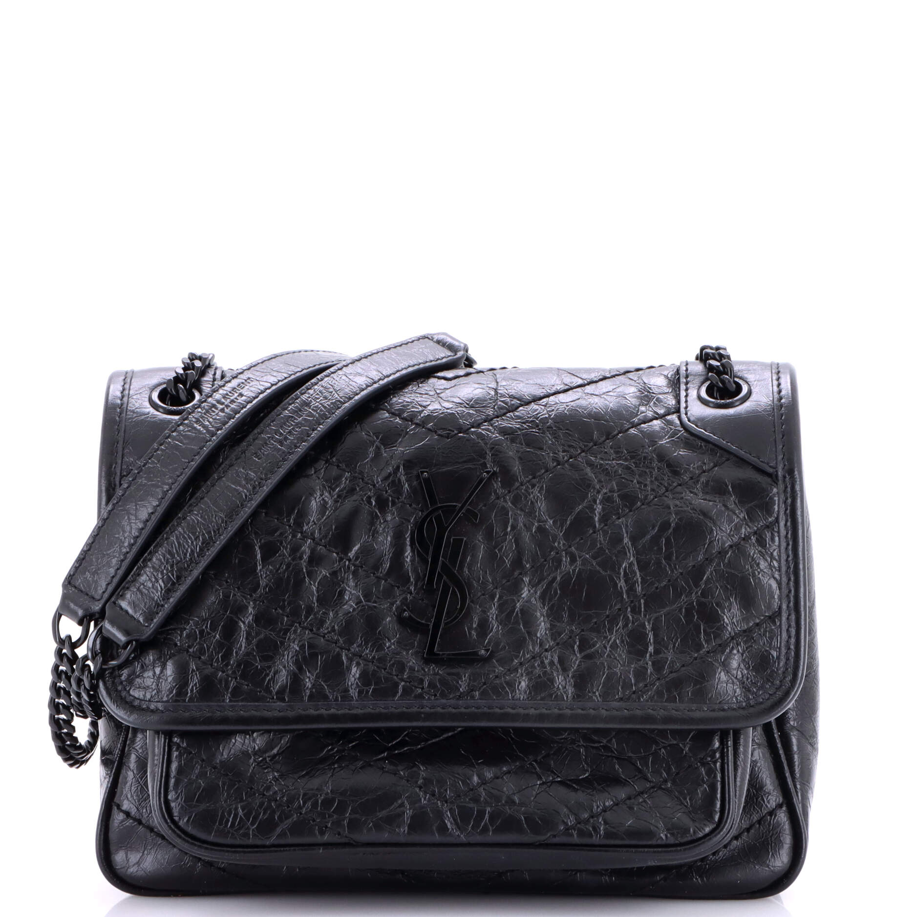 Niki Chain Flap Bag Matelasse Chevron Leather Baby