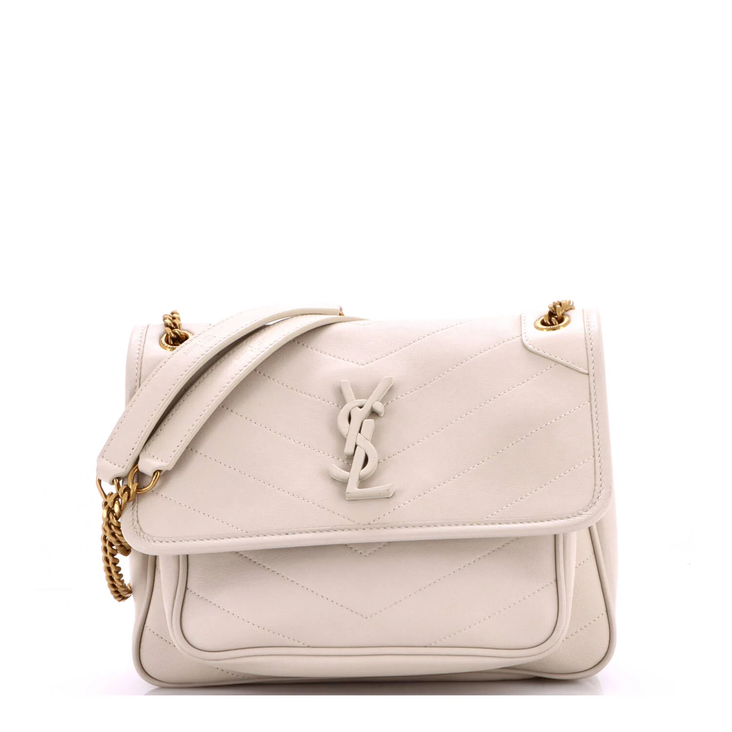 Niki Chain Flap Bag Matelasse Chevron Leather Baby
