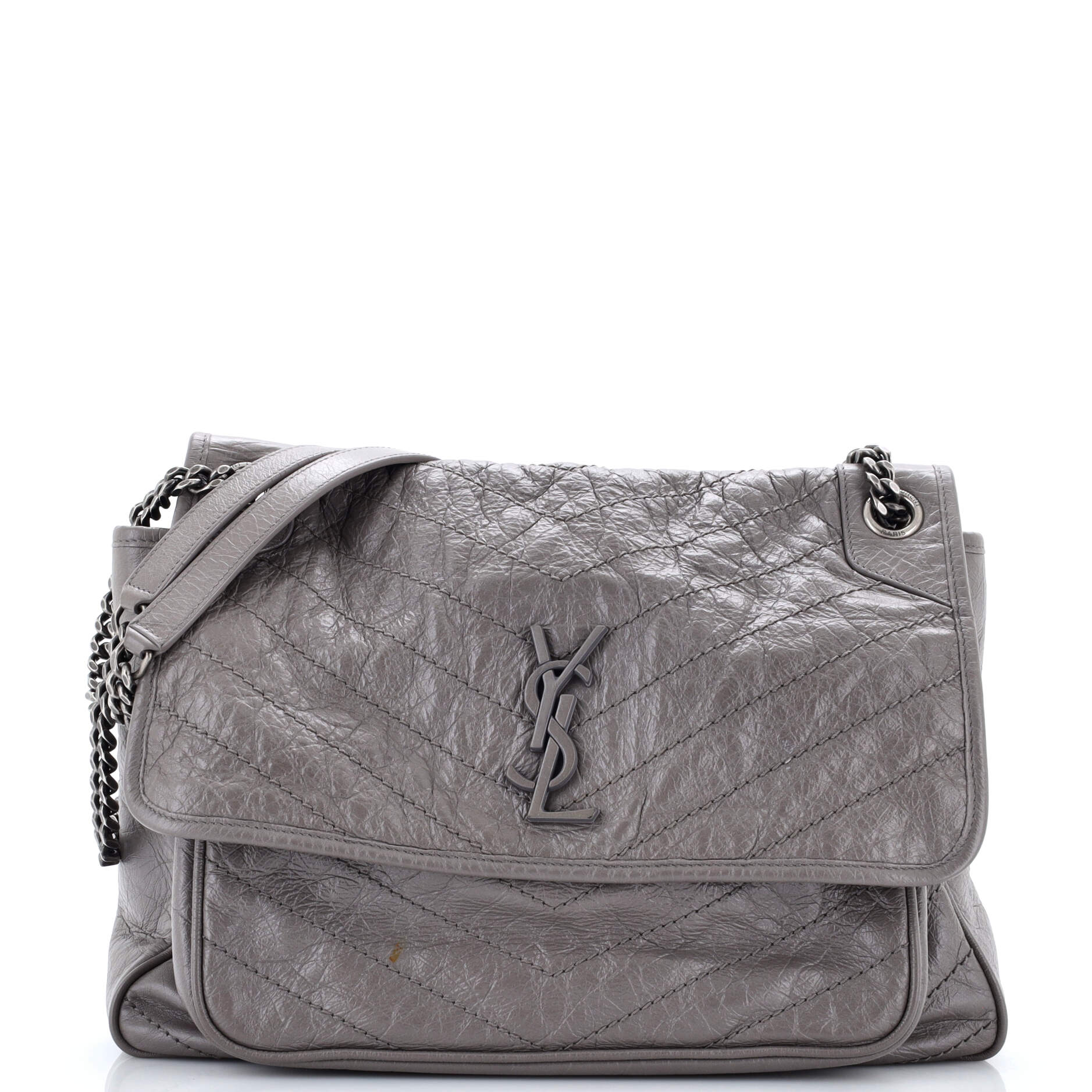 Niki Chain Flap Bag Matelasse Chevron Leather Large
