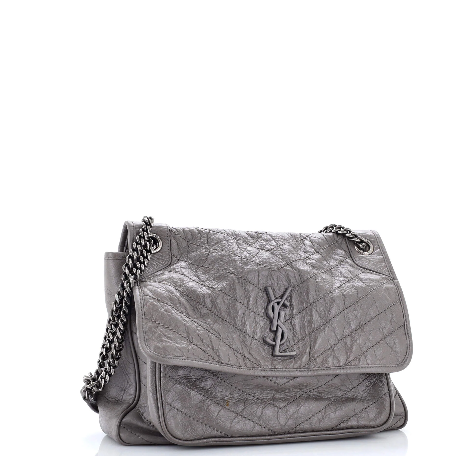 Niki Chain Flap Bag Matelasse Chevron Leather Large - Image 2
