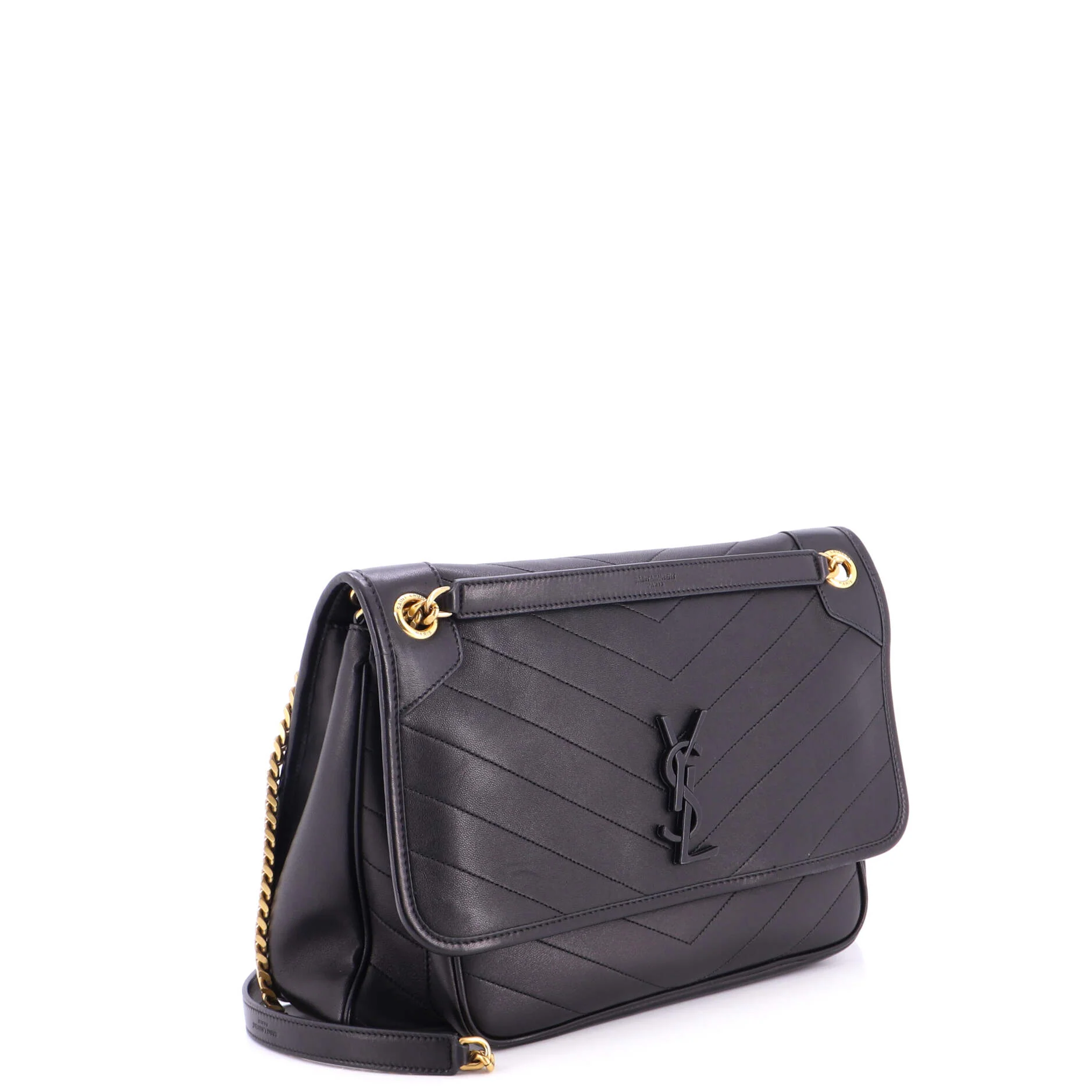 Niki Chain Flap Bag Matelasse Chevron Leather Large - Image 2