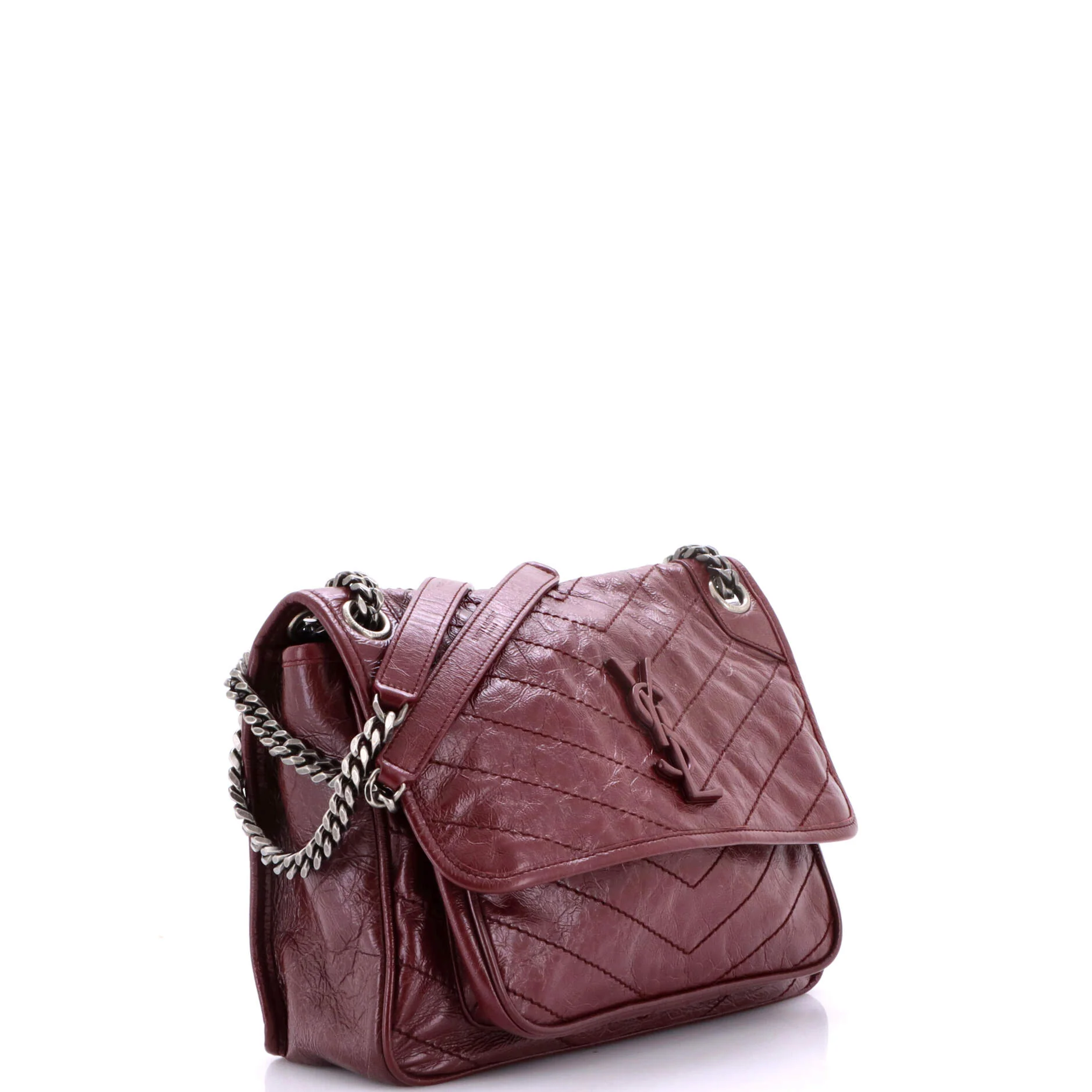 Niki Chain Flap Bag Matelasse Chevron Leather Medium - Image 2