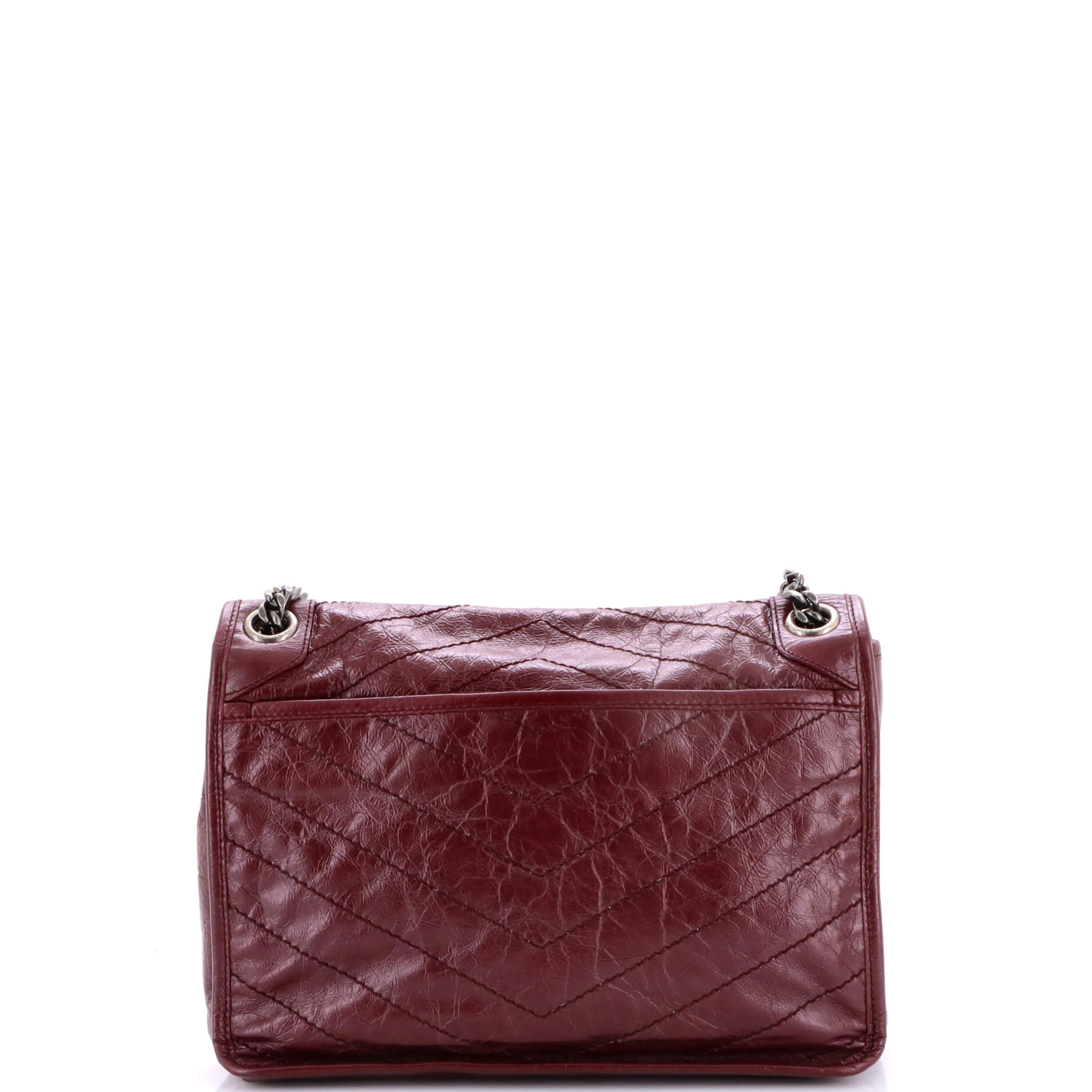 Niki Chain Flap Bag Matelasse Chevron Leather Medium - Image 3
