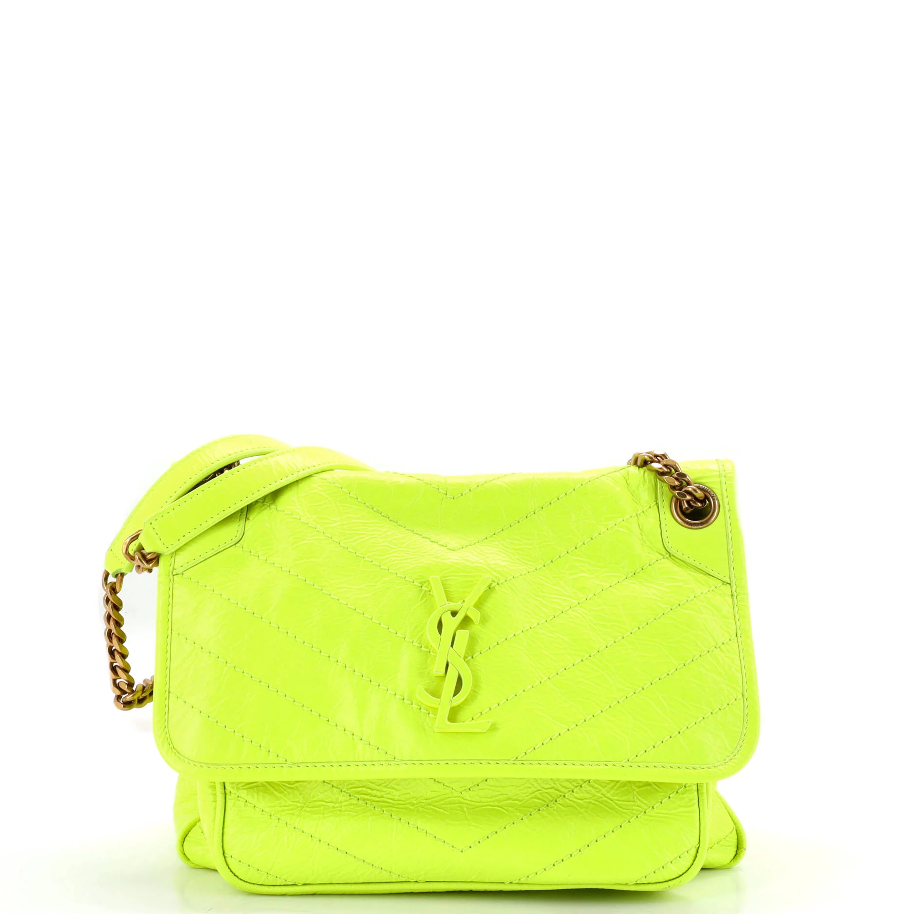Niki Chain Flap Bag Matelasse Chevron Leather Medium