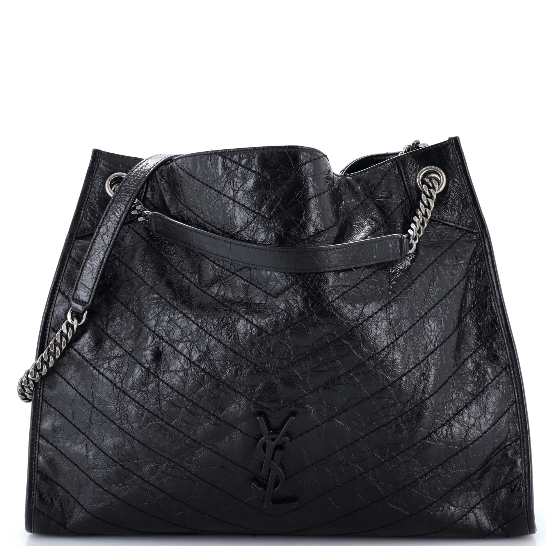 Niki Shopping Tote Matelasse Chevron Leather Large