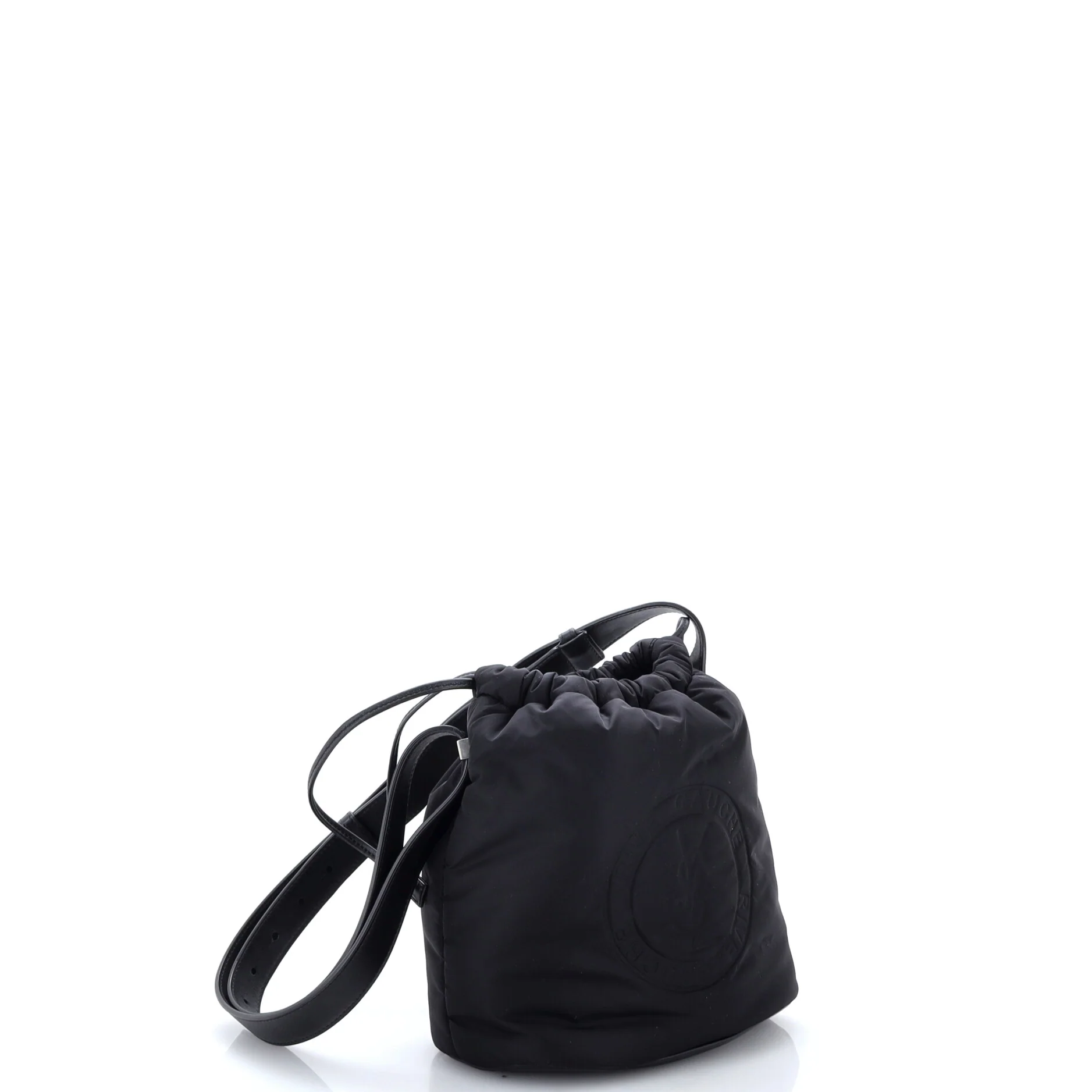 Rive Gauche Drawstring Bucket Bag Padded Nylon - Image 2