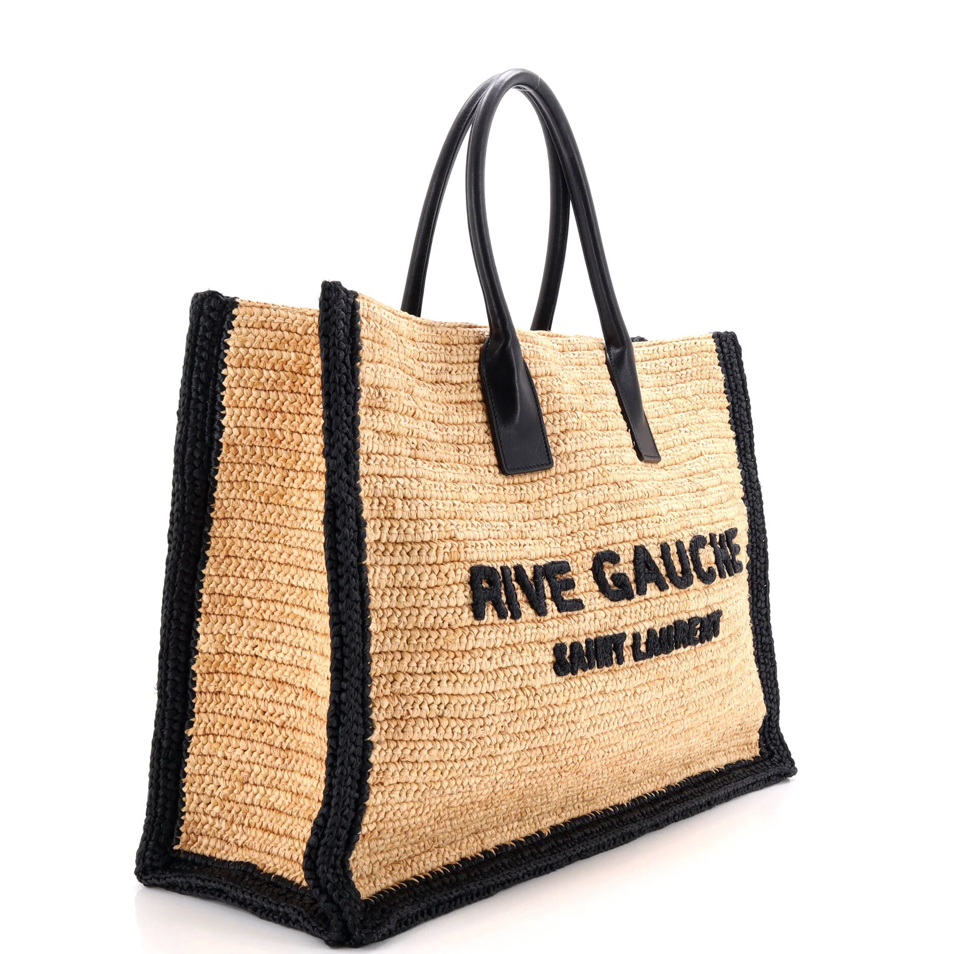 Rive Gauche Shopper Tote Raffia Maxi - Image 2