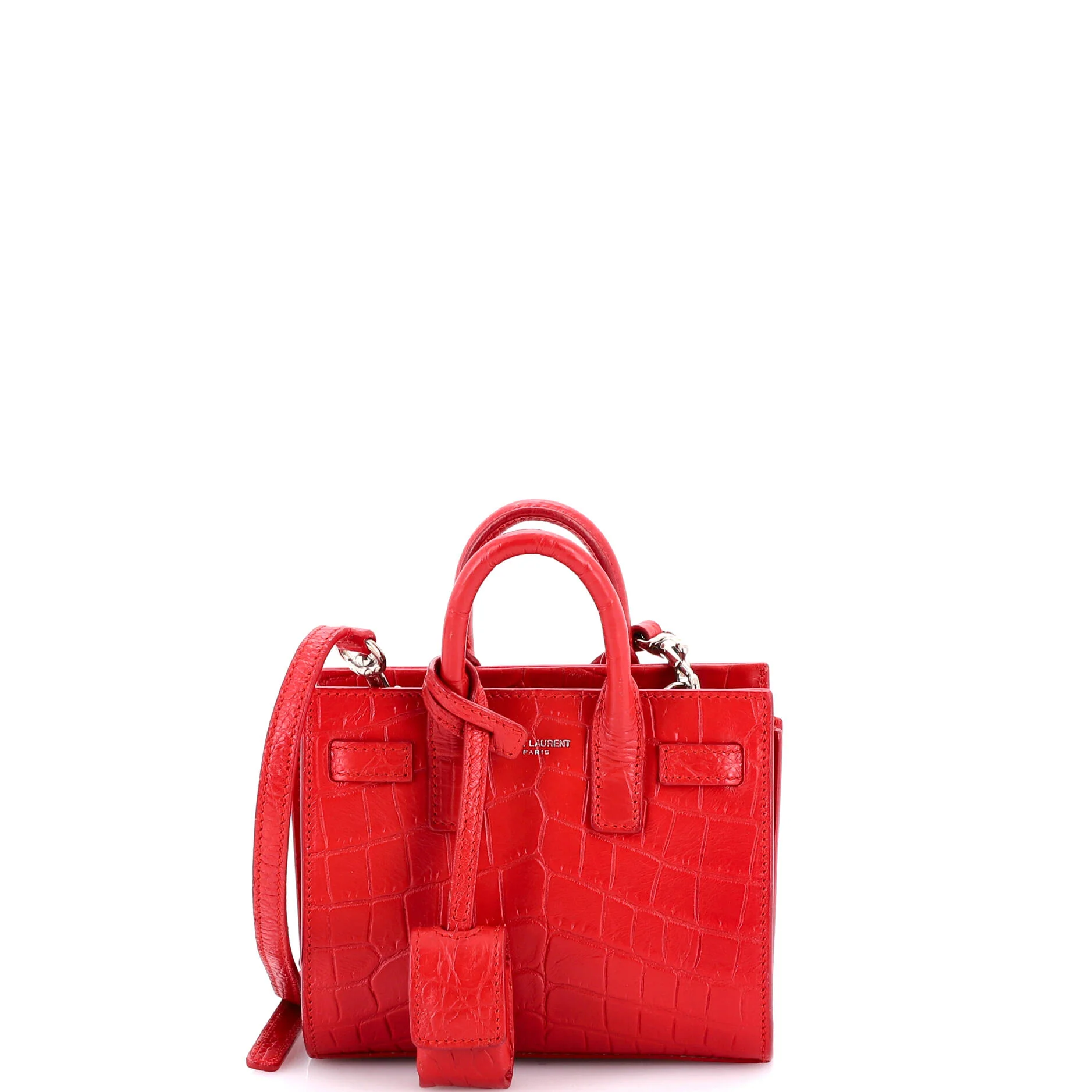 Sac de Jour Bag Crocodile Embossed Leather Toy