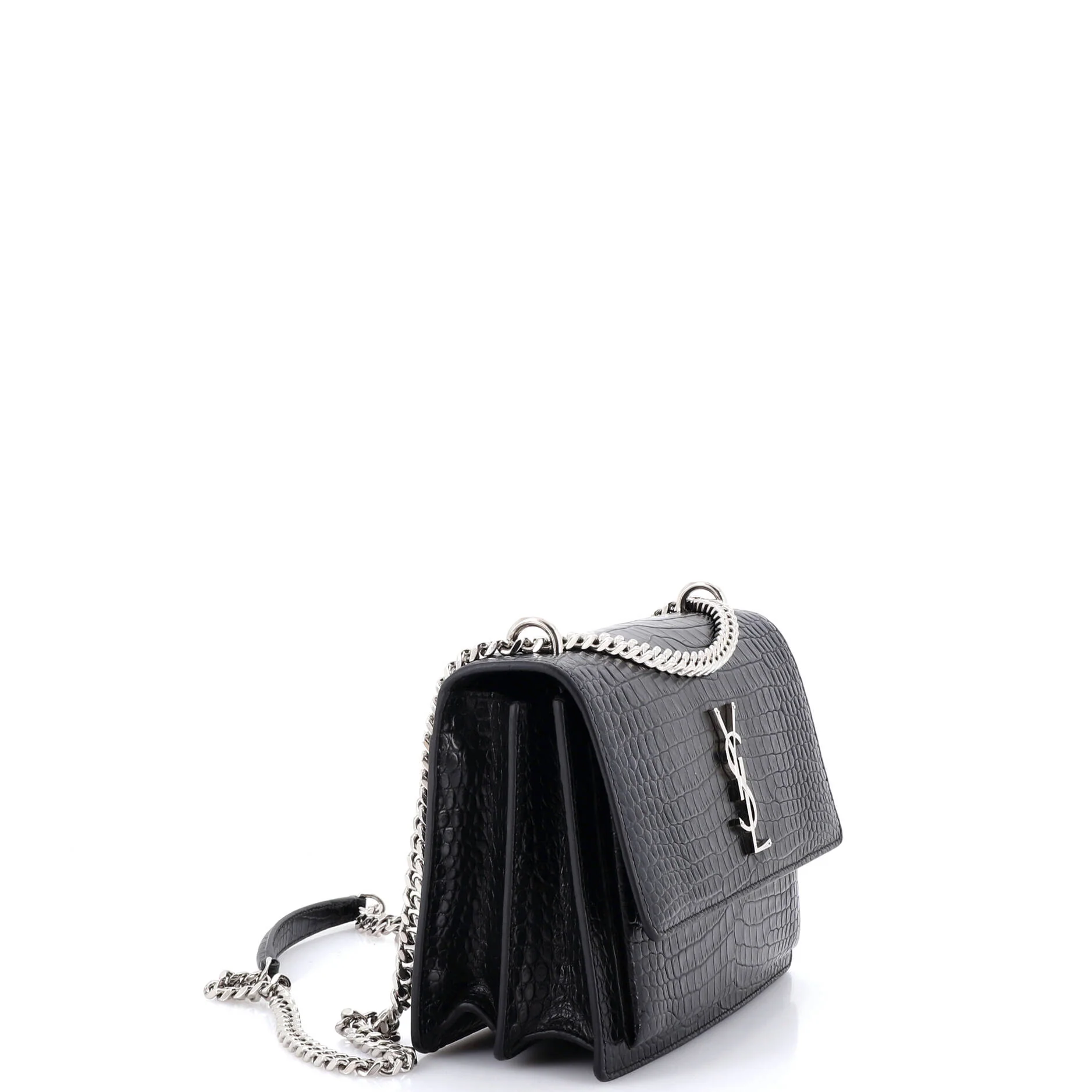 Sunset Crossbody Bag Crocodile Embossed Leather Medium - Image 2
