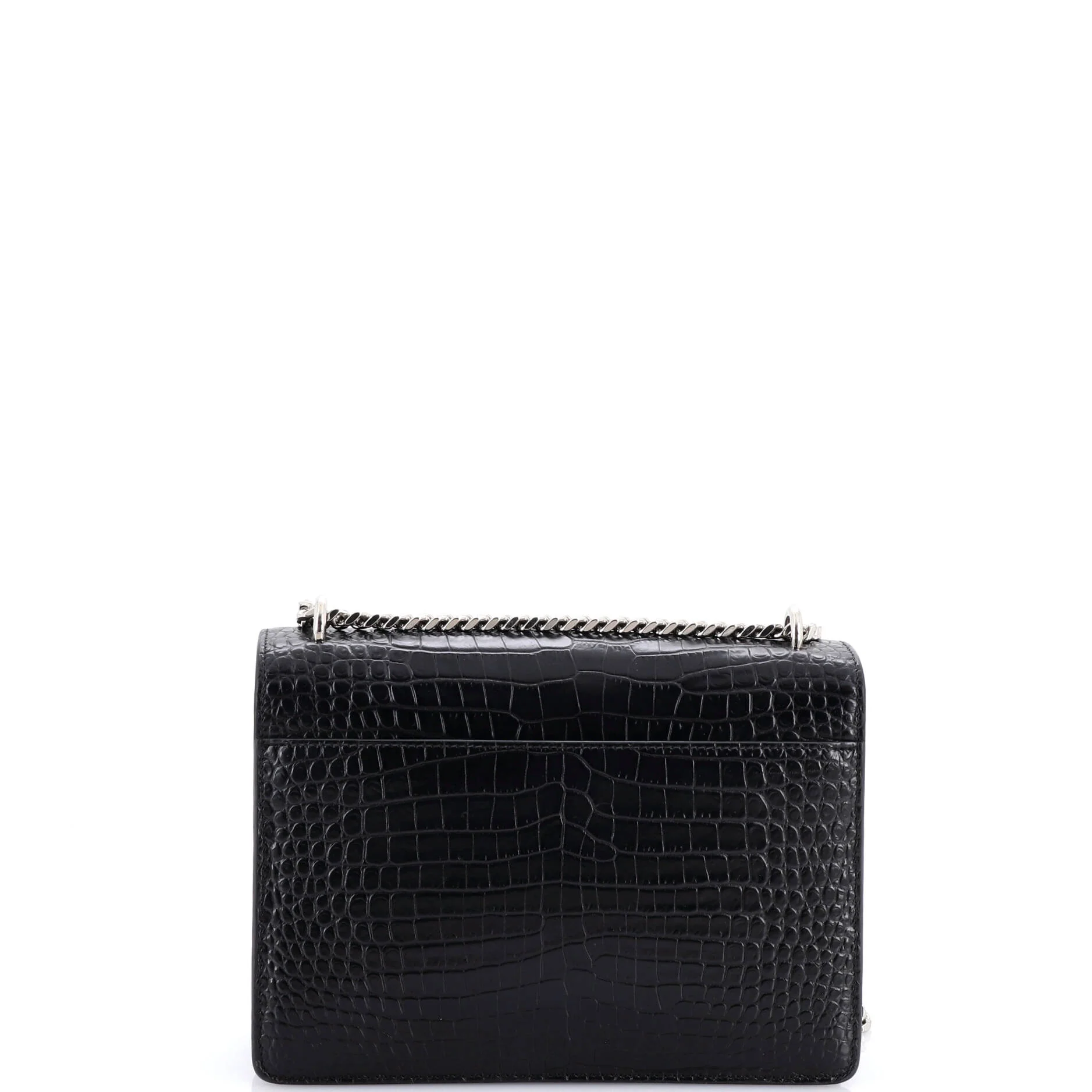 Sunset Crossbody Bag Crocodile Embossed Leather Medium - Image 3