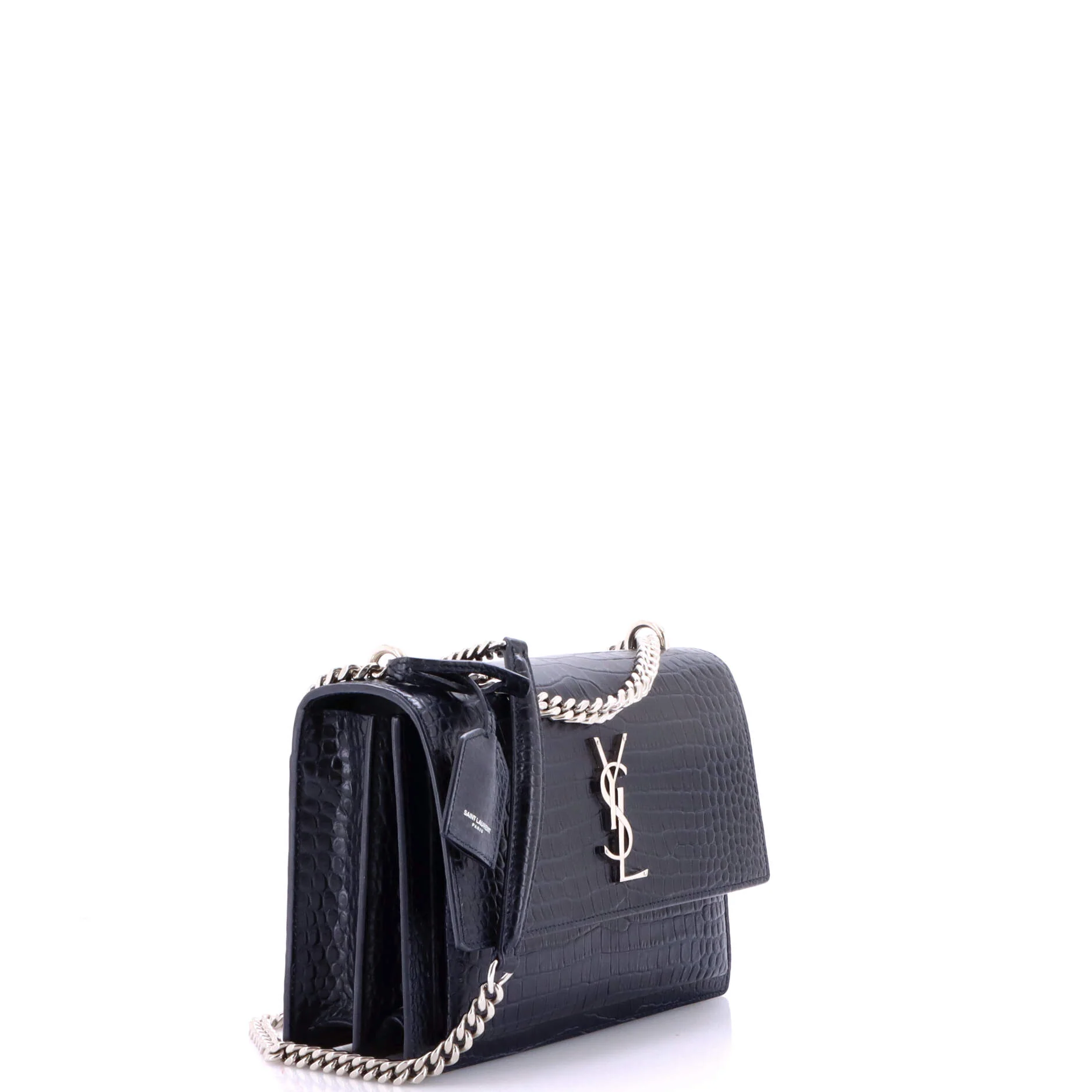 Sunset Crossbody Bag Crocodile Embossed Leather Medium - Image 2