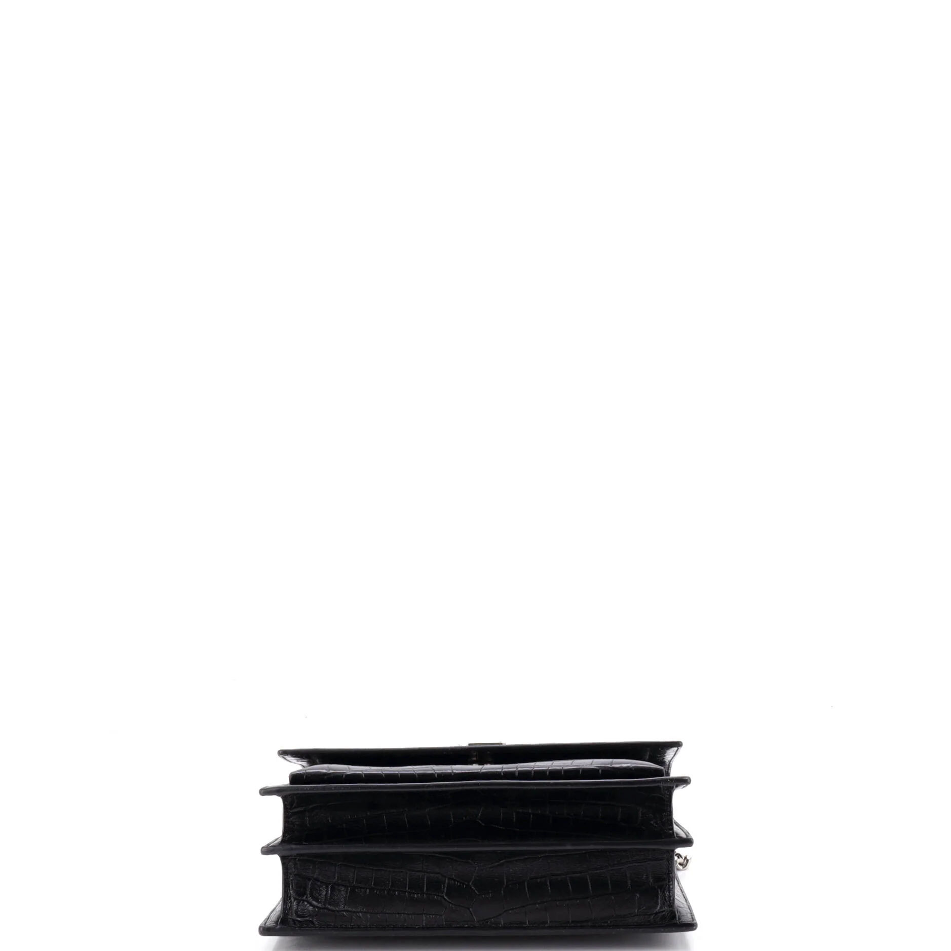 Sunset Crossbody Bag Crocodile Embossed Leather Medium - Image 4