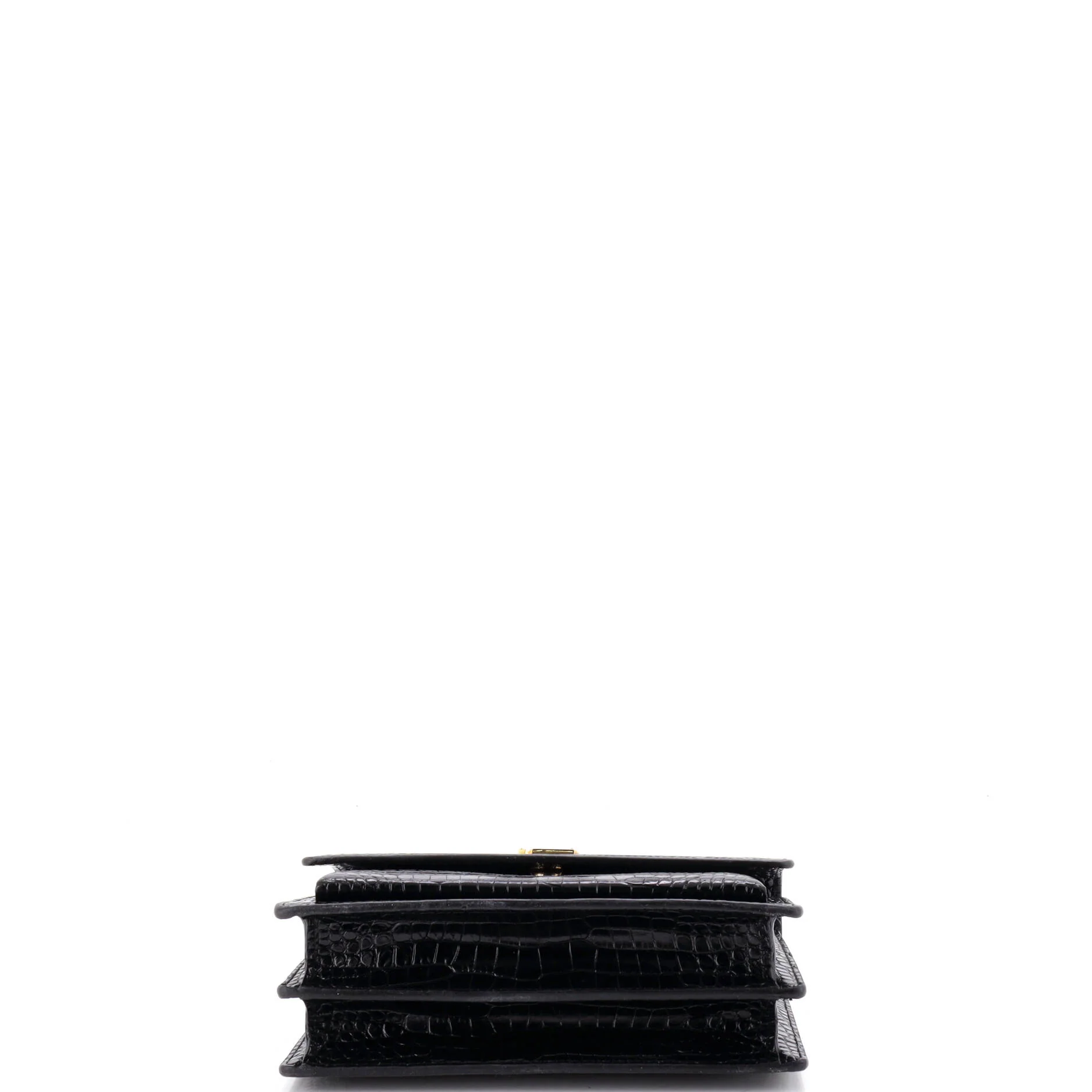 Sunset Crossbody Bag Crocodile Embossed Leather Medium - Image 4