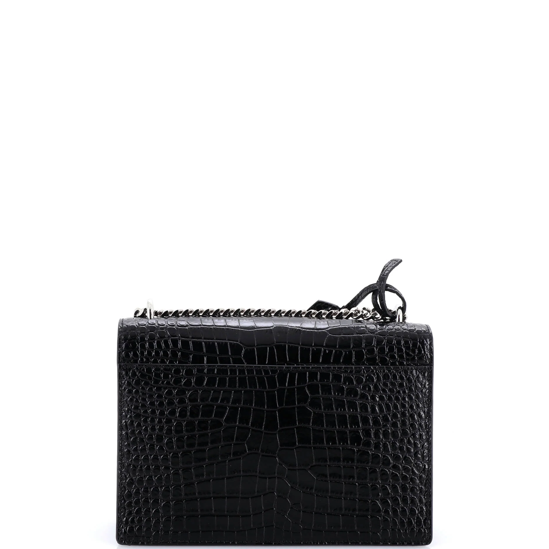 Sunset Crossbody Bag Crocodile Embossed Leather Medium - Image 3
