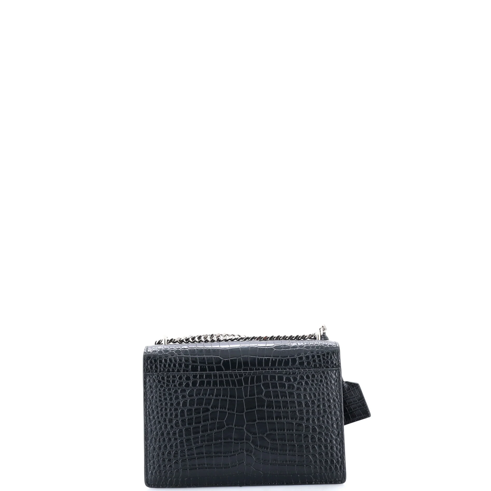 Sunset Crossbody Bag Crocodile Embossed Leather Medium - Image 3