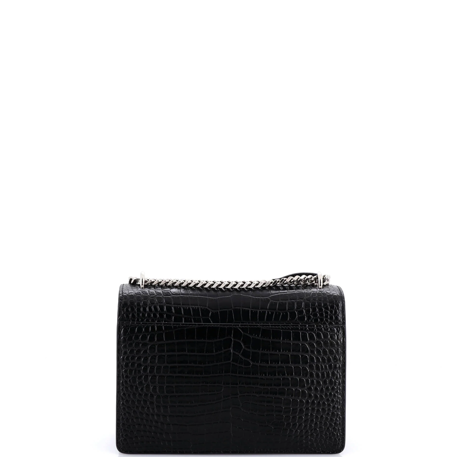 Sunset Crossbody Bag Crocodile Embossed Leather Medium - Image 3