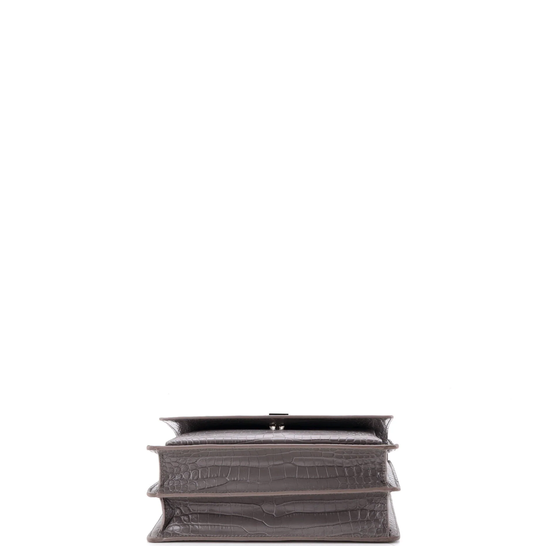 Sunset Crossbody Bag Crocodile Embossed Leather Medium - Image 4