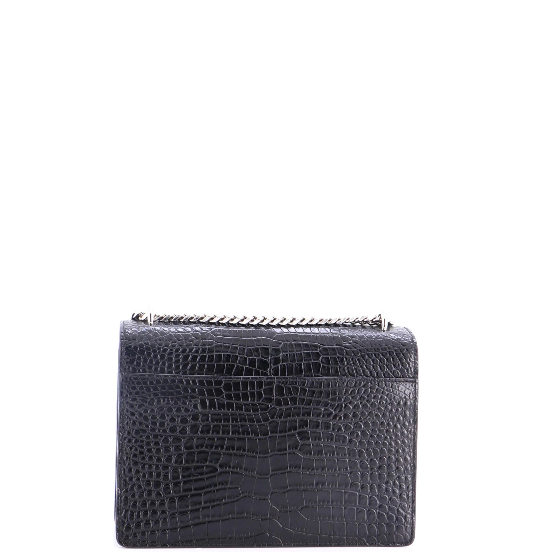 Sunset Crossbody Bag Crocodile Embossed Leather Medium - Image 3