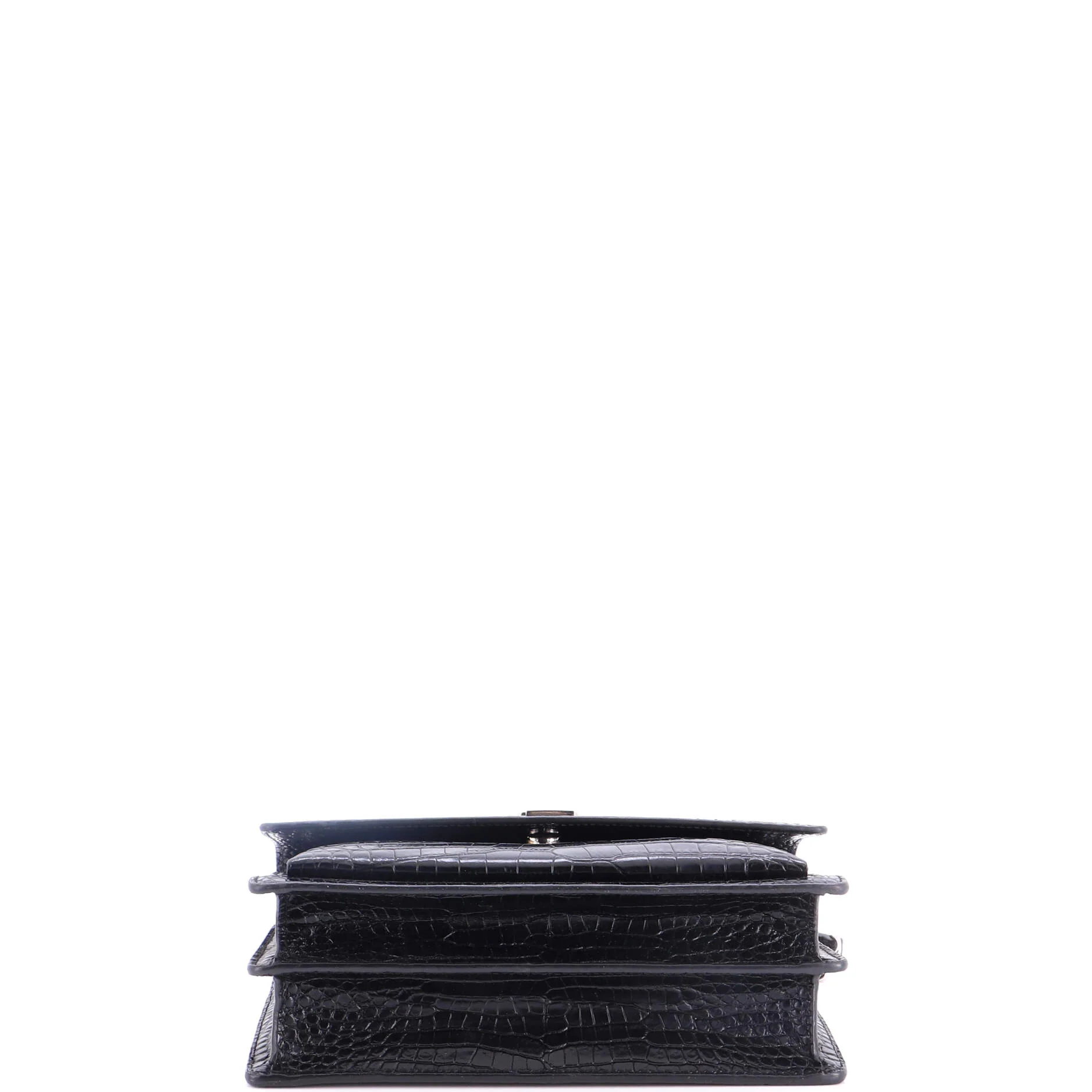 Sunset Crossbody Bag Crocodile Embossed Leather Medium - Image 4
