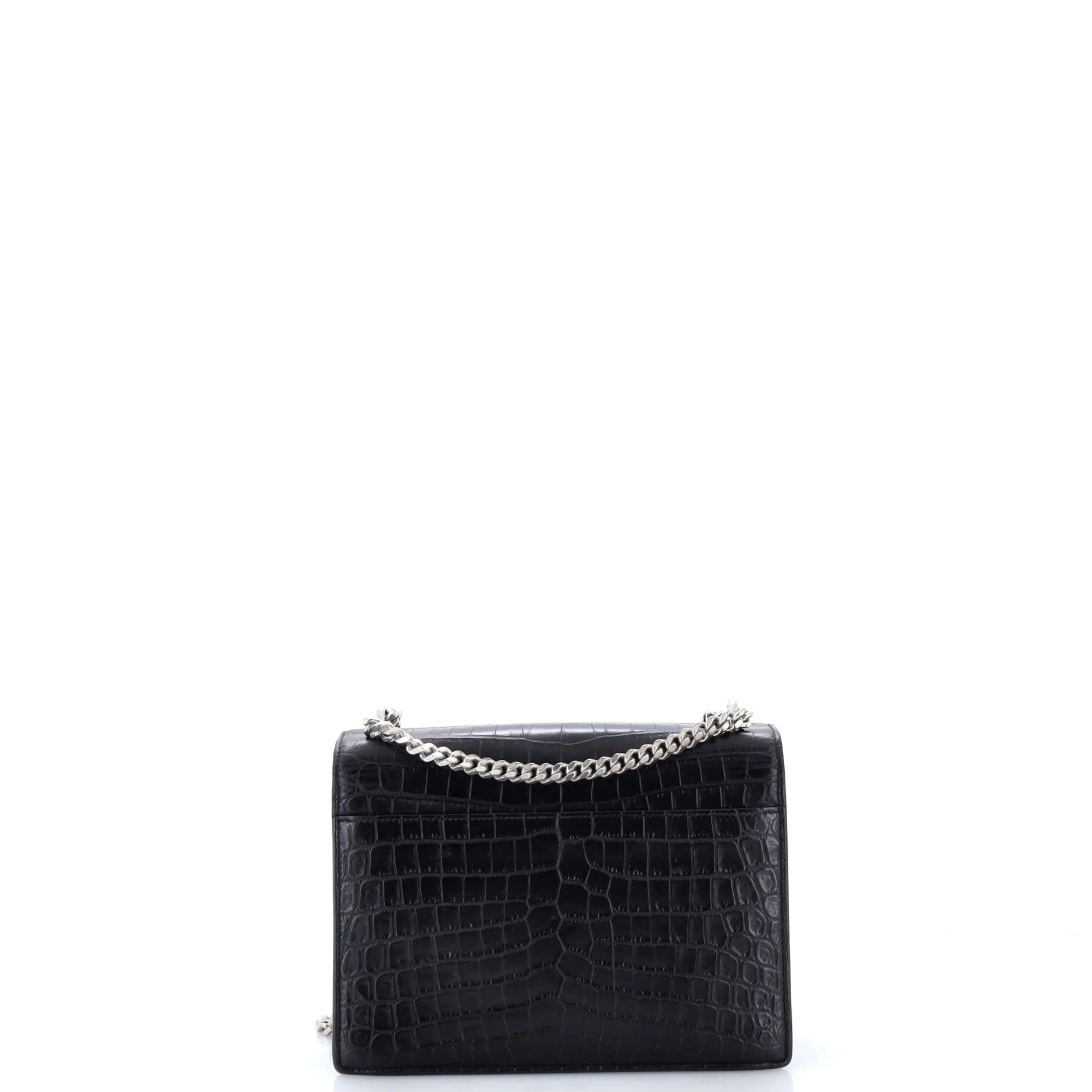 Sunset Crossbody Bag Crocodile Embossed Leather Medium - Image 3