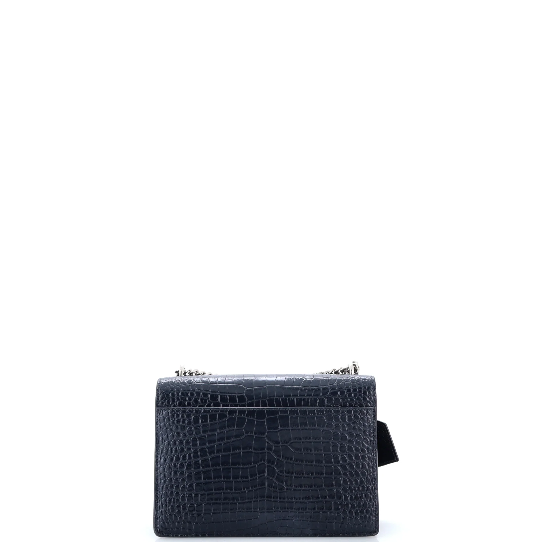 Sunset Crossbody Bag Crocodile Embossed Leather Medium - Image 3