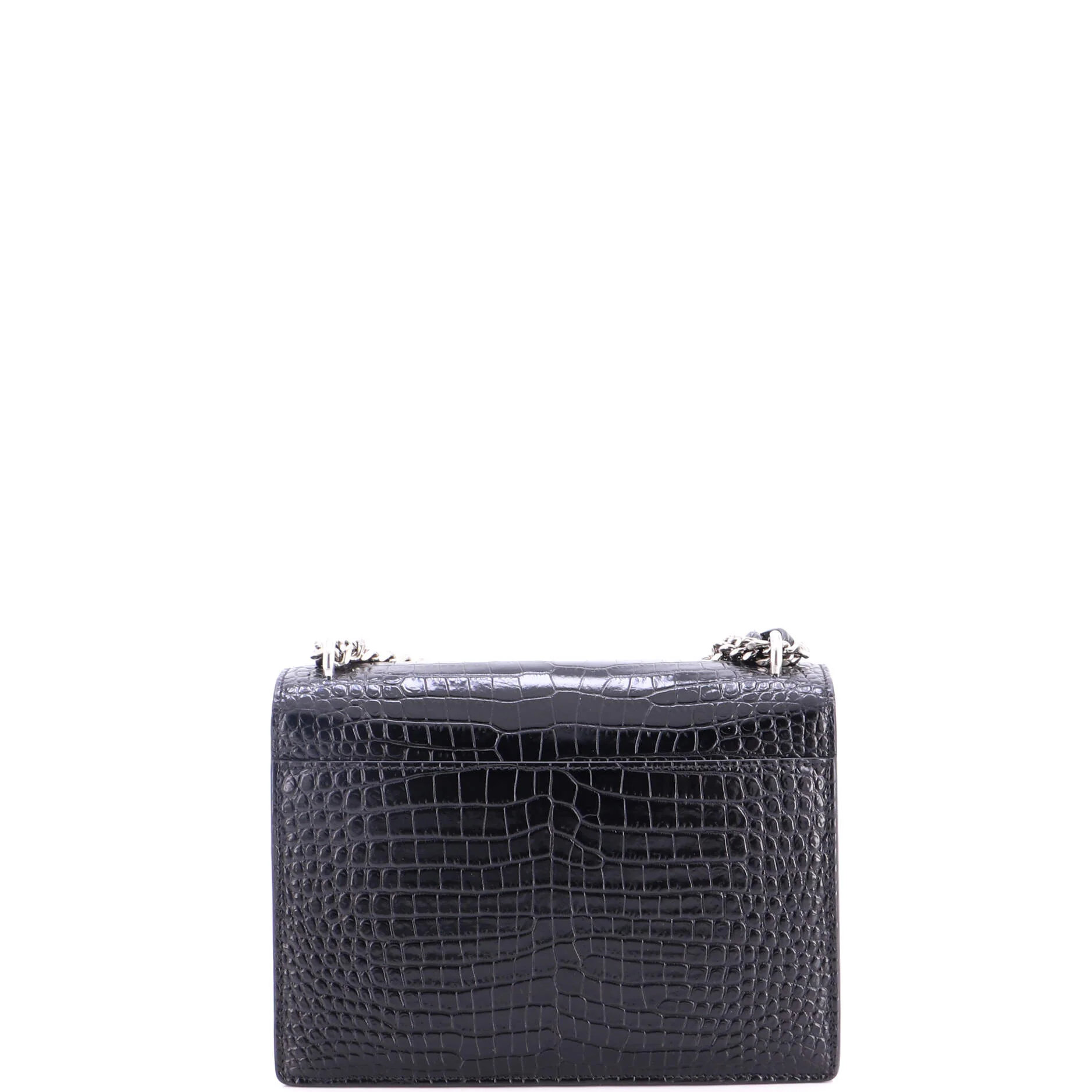 Sunset Crossbody Bag Crocodile Embossed Leather Medium - Image 3
