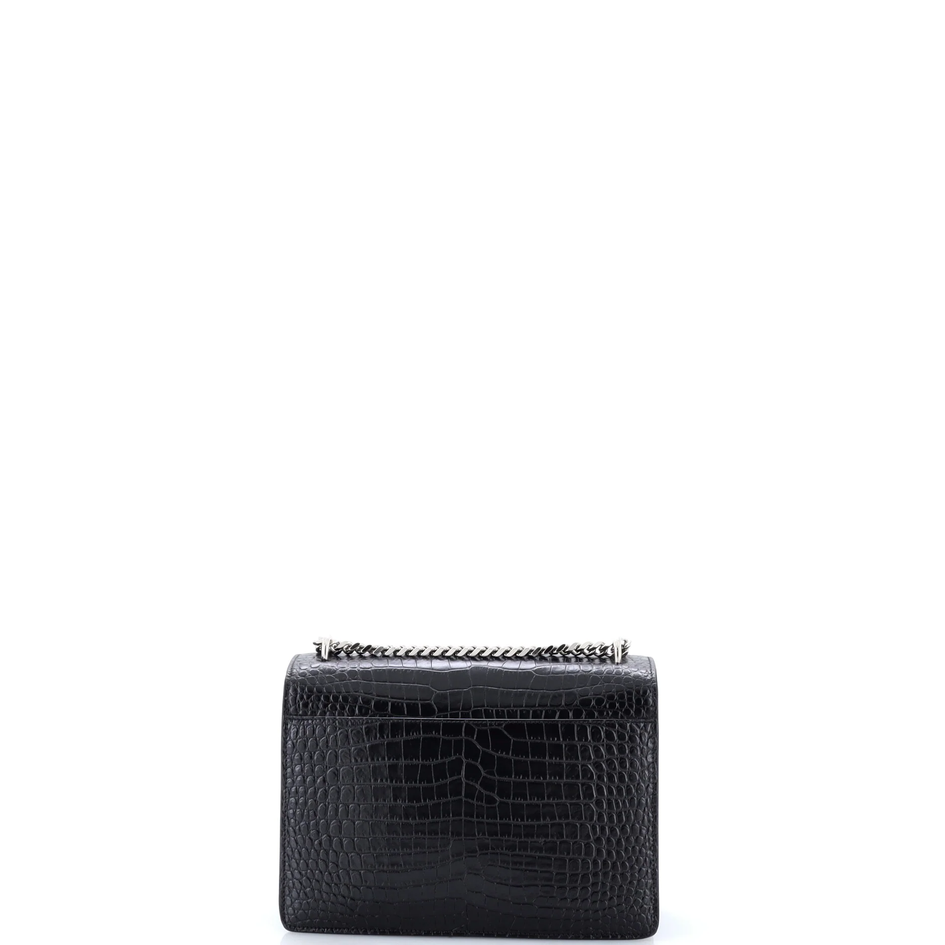 Sunset Crossbody Bag Crocodile Embossed Leather Medium - Image 3