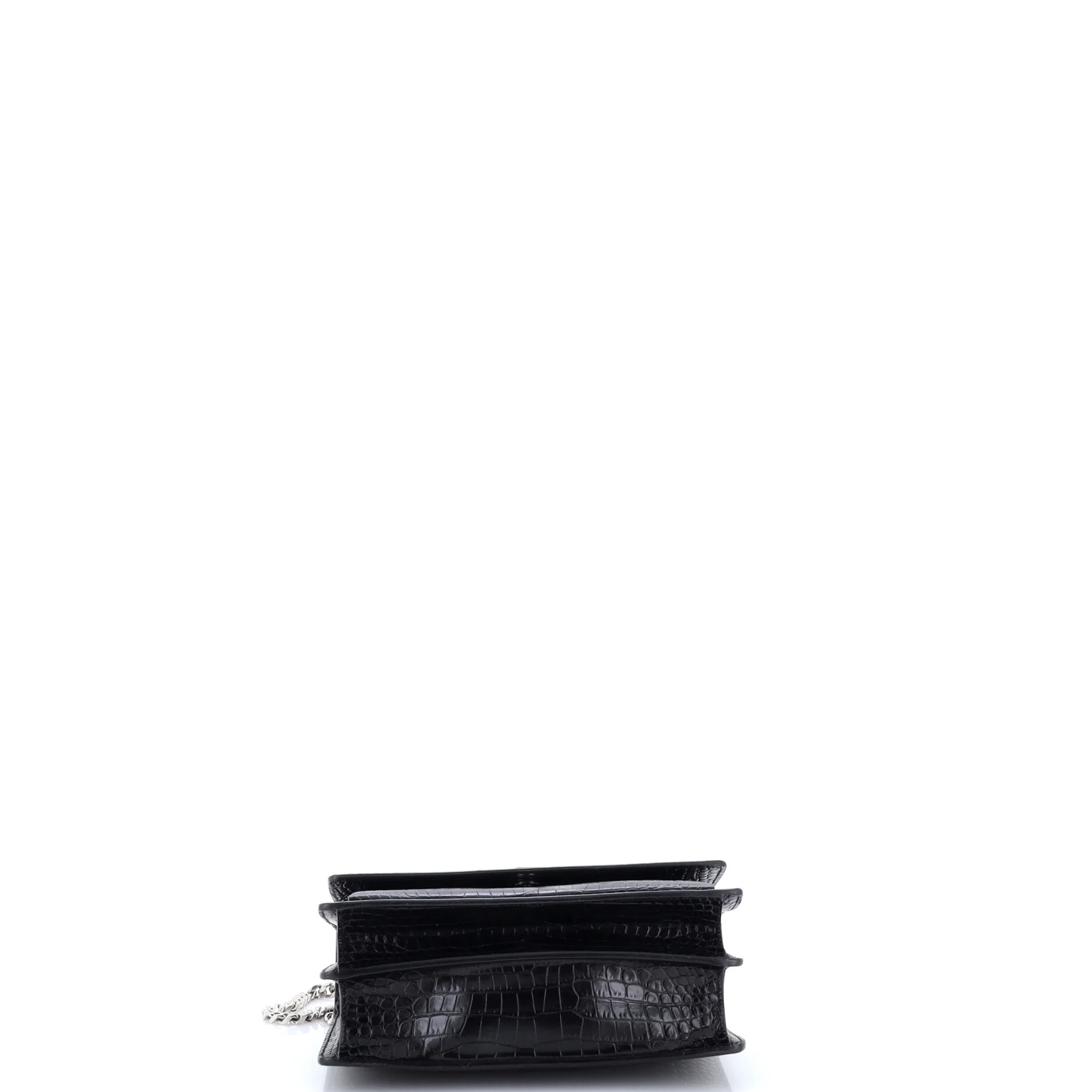 Sunset Crossbody Bag Crocodile Embossed Leather Medium - Image 4