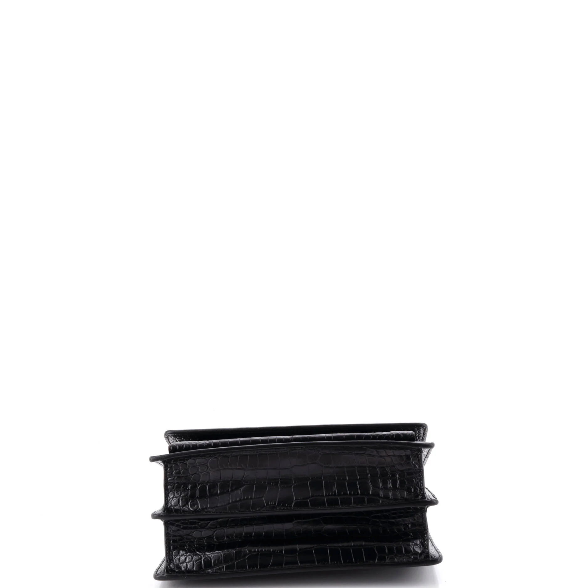 Sunset Crossbody Bag Crocodile Embossed Leather Medium - Image 4
