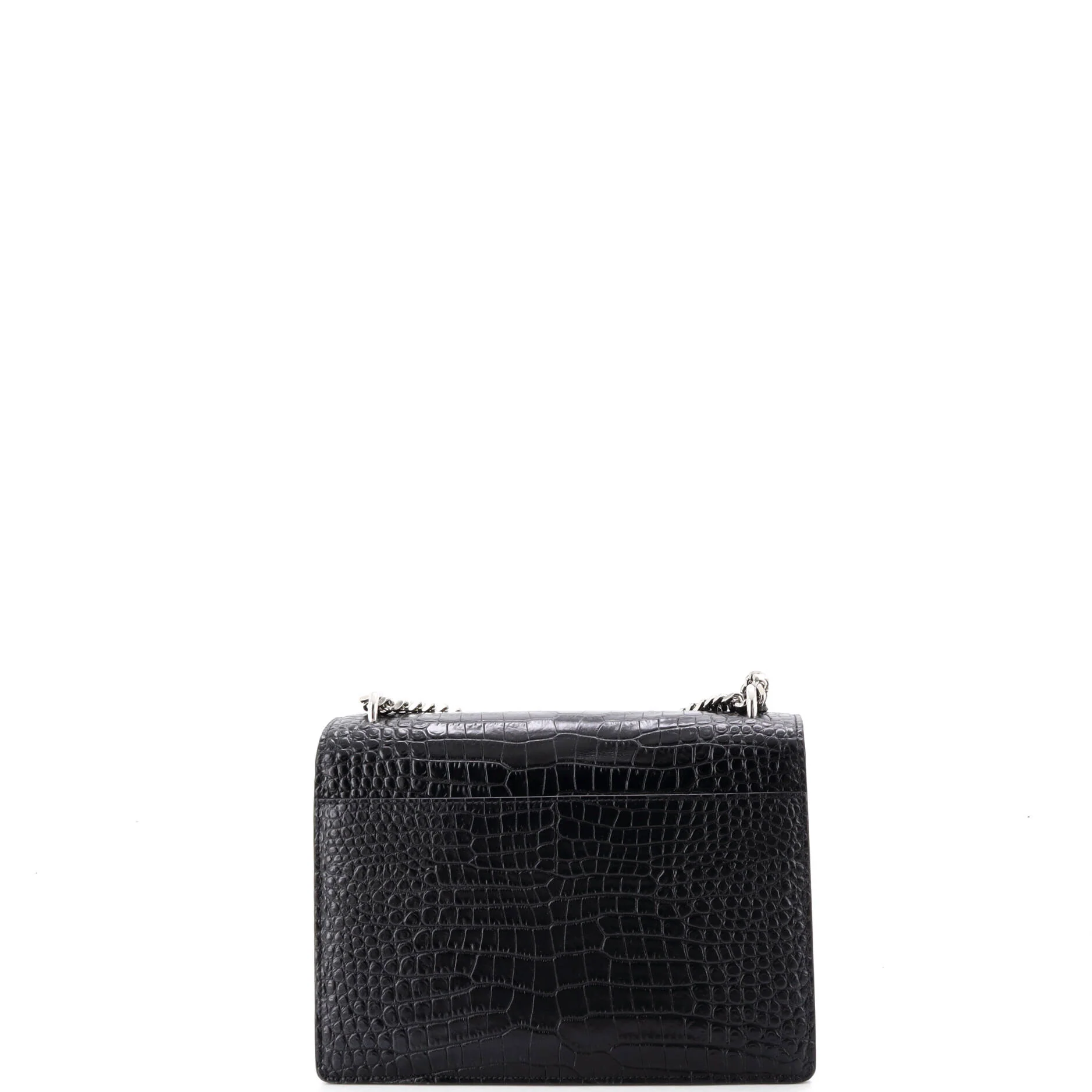 Sunset Crossbody Bag Crocodile Embossed Leather Medium - Image 3