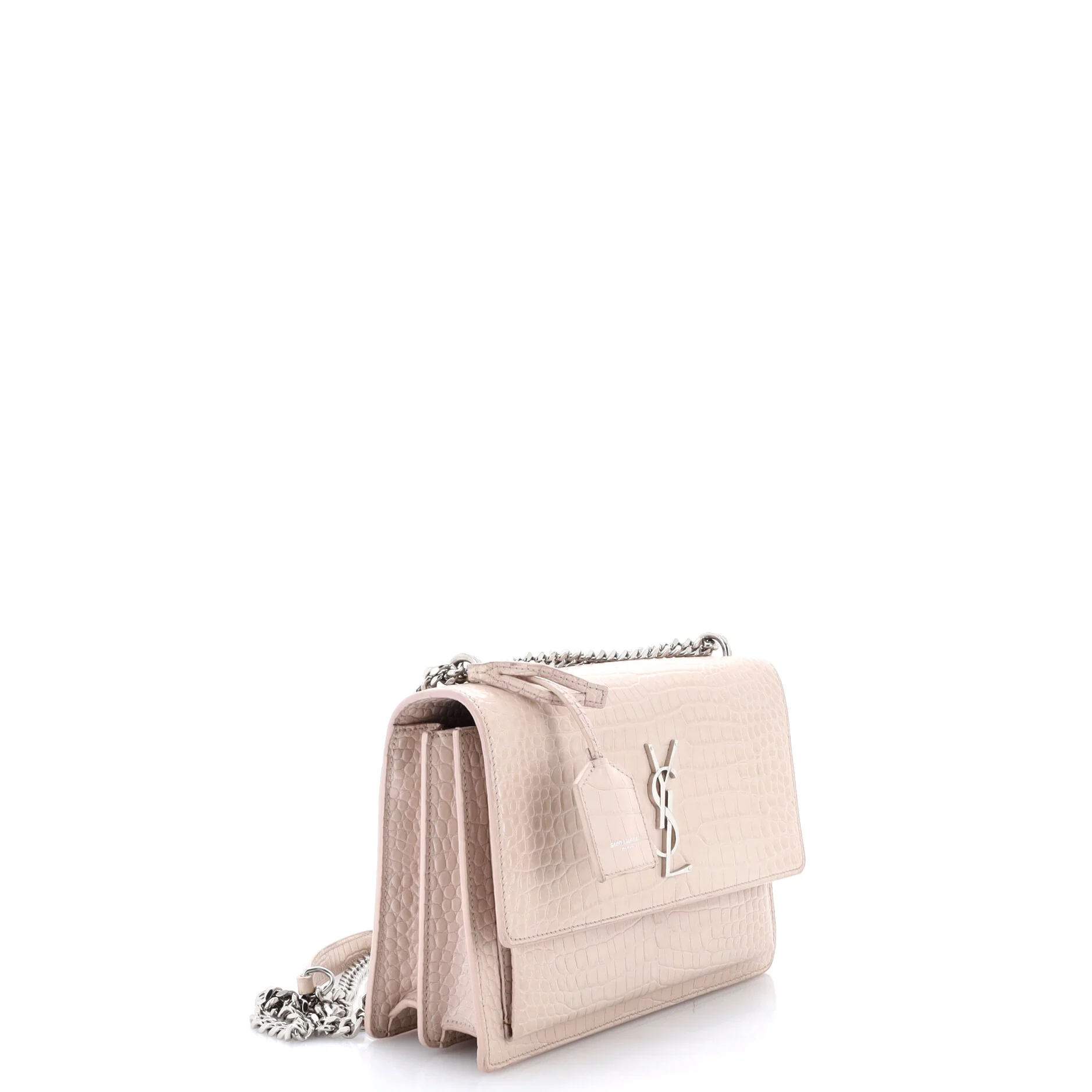 Sunset Crossbody Bag Crocodile Embossed Leather Medium - Image 2