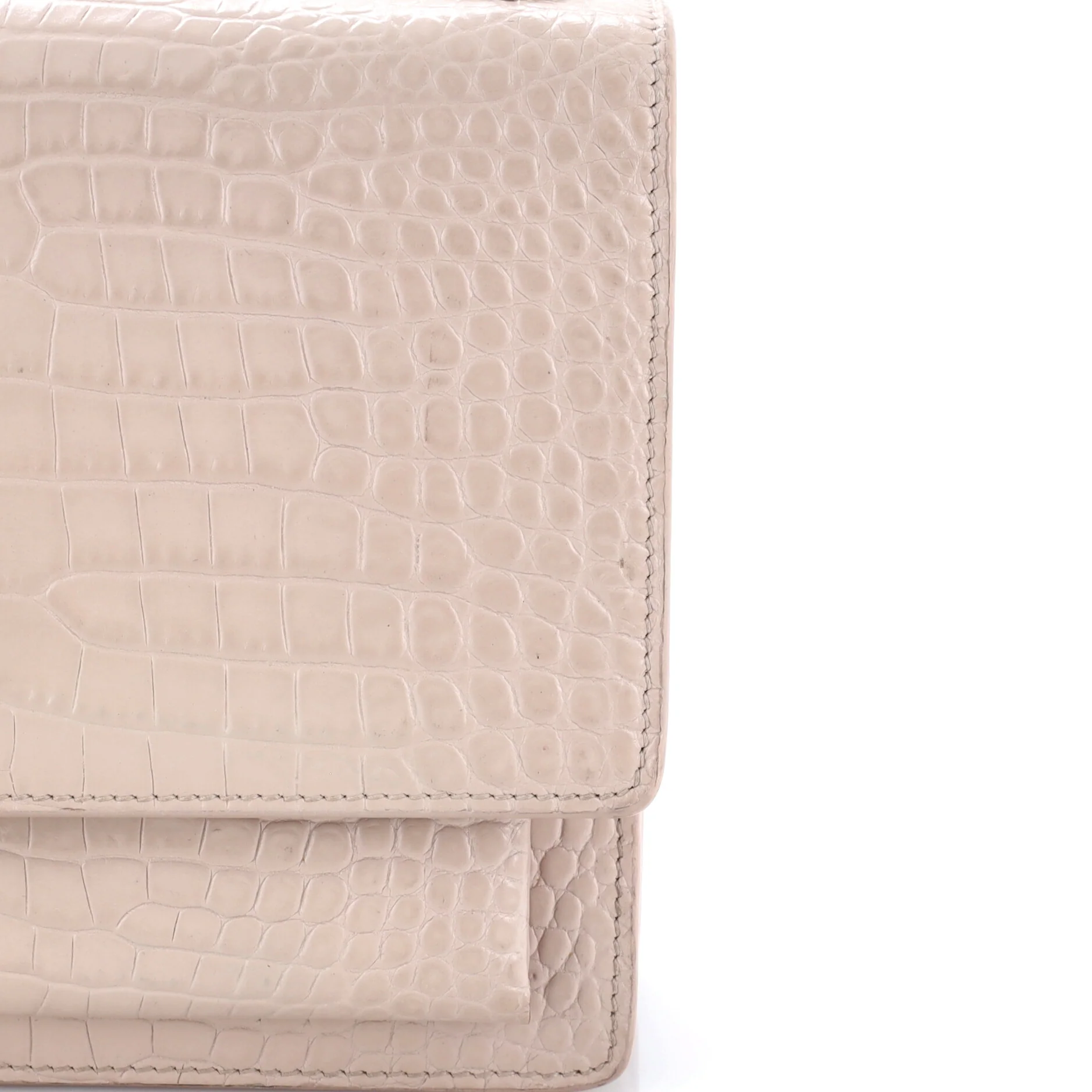 Sunset Crossbody Bag Crocodile Embossed Leather Medium - Image 6