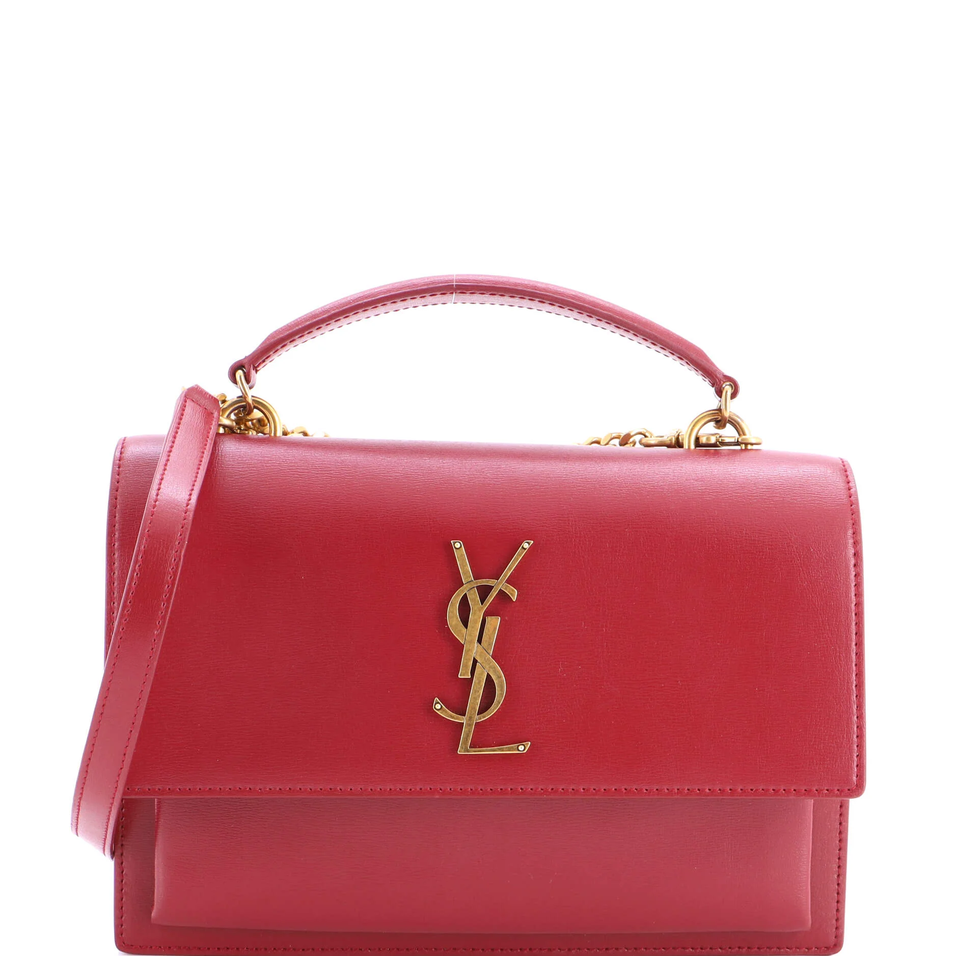 Sunset Top Handle Shoulder Bag Leather Medium